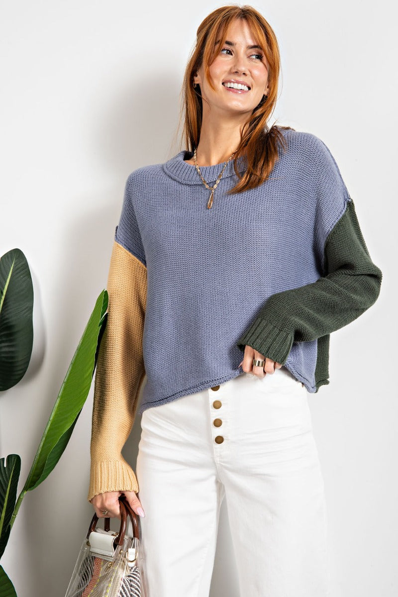 COLOR BLOCK SWEATER