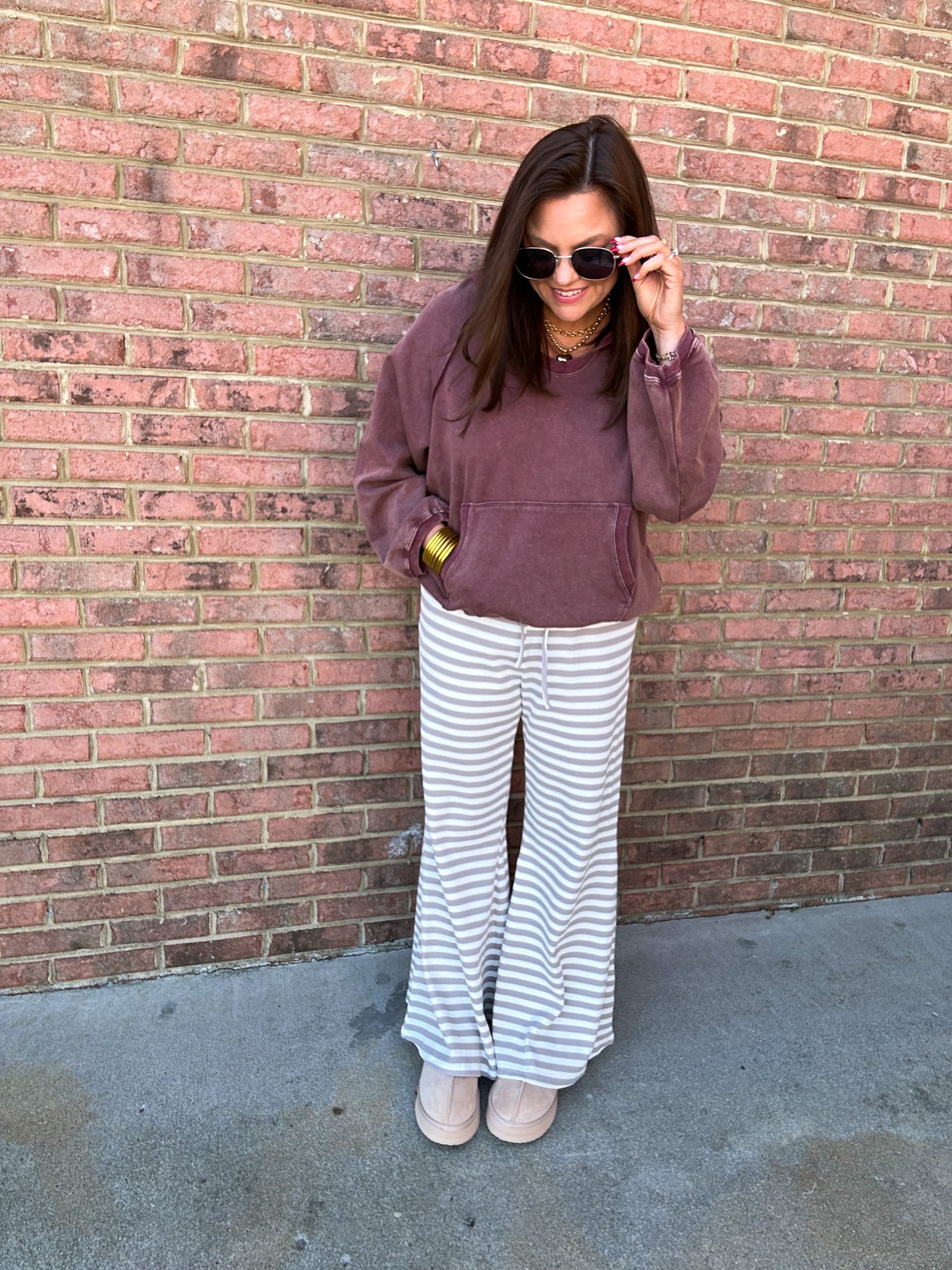 PLUM WASHED HOODIE