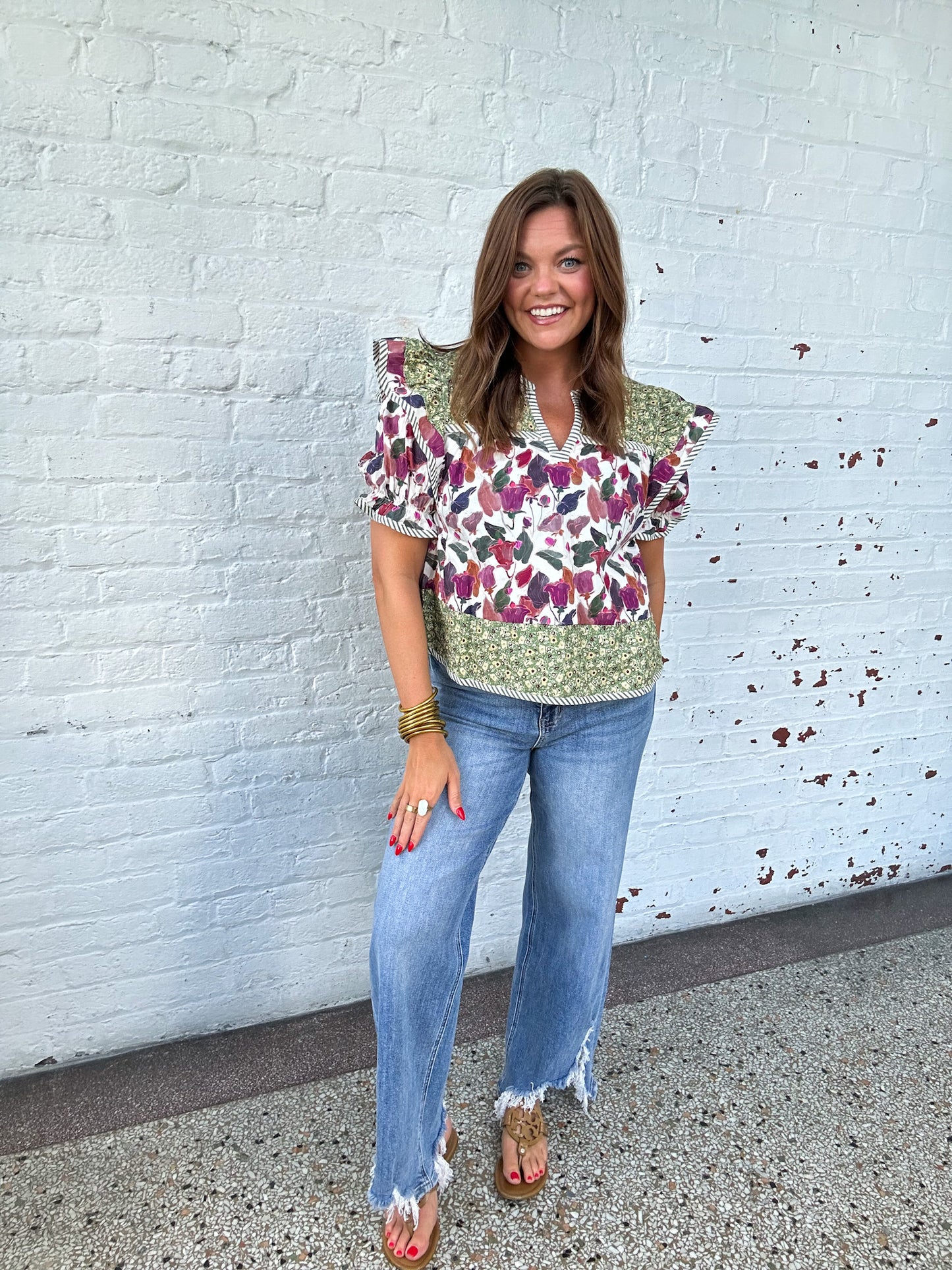 CELINE FLORAL PRINT TOP