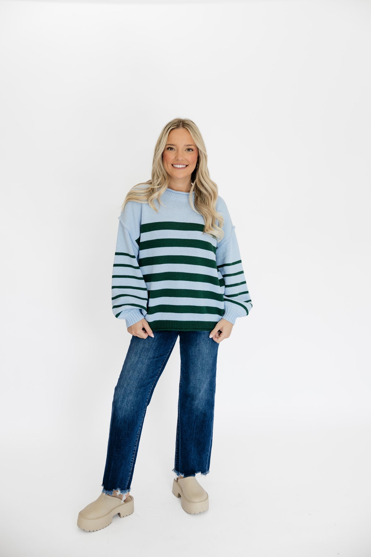 CRISP MORNING SWEATER - SKY BLUE