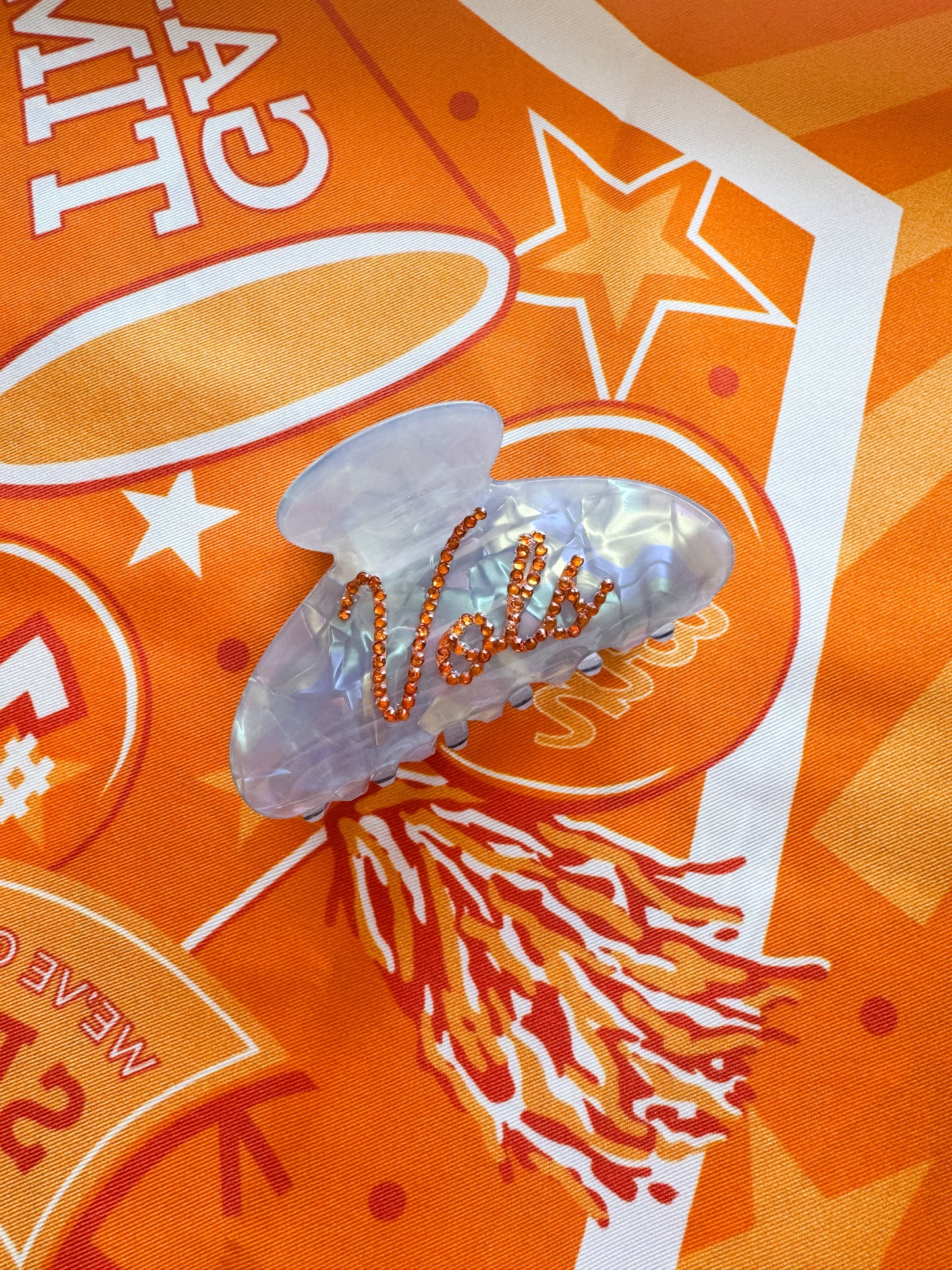 VOLS BEDAZZLED CLAW CLIP