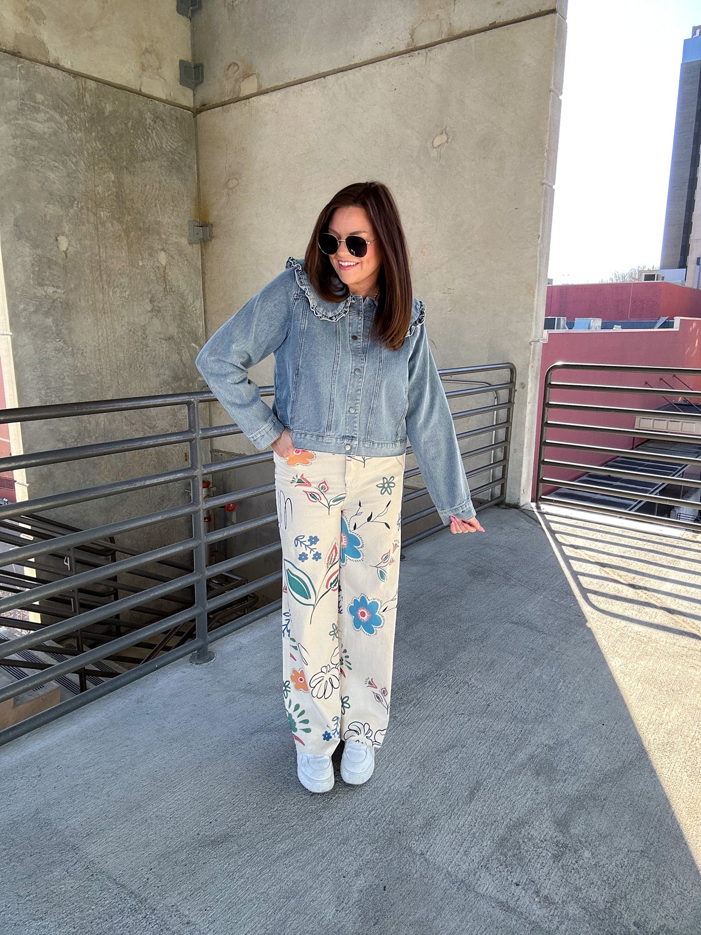 DENIM PETER PAN TOP