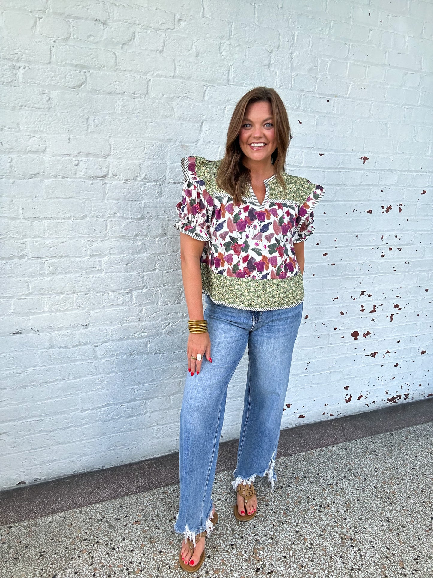 CELINE FLORAL PRINT TOP
