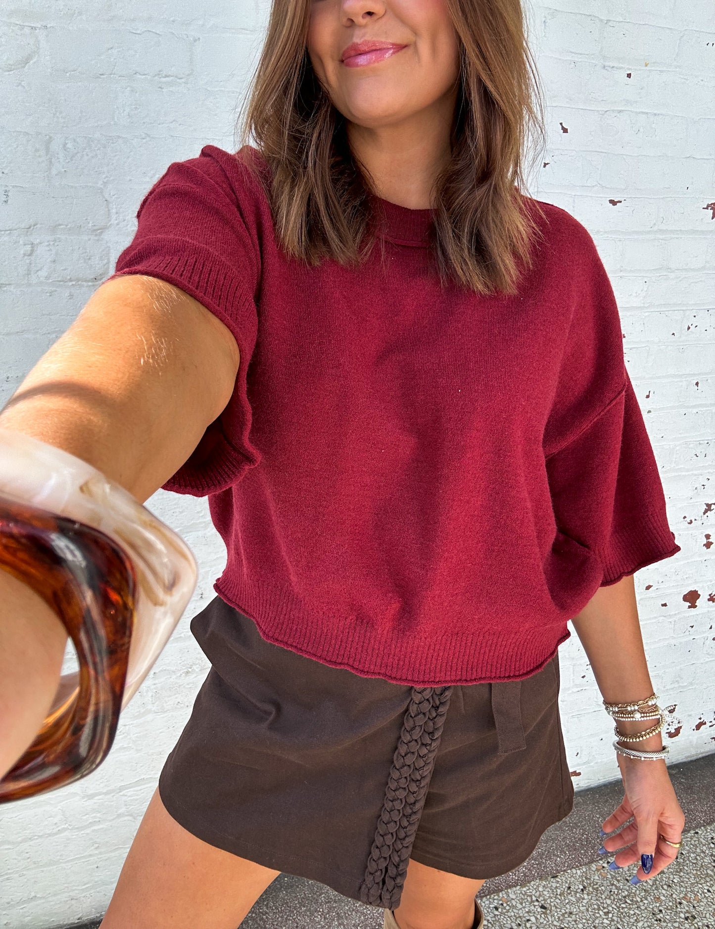 MERLOT SWEATER TOP