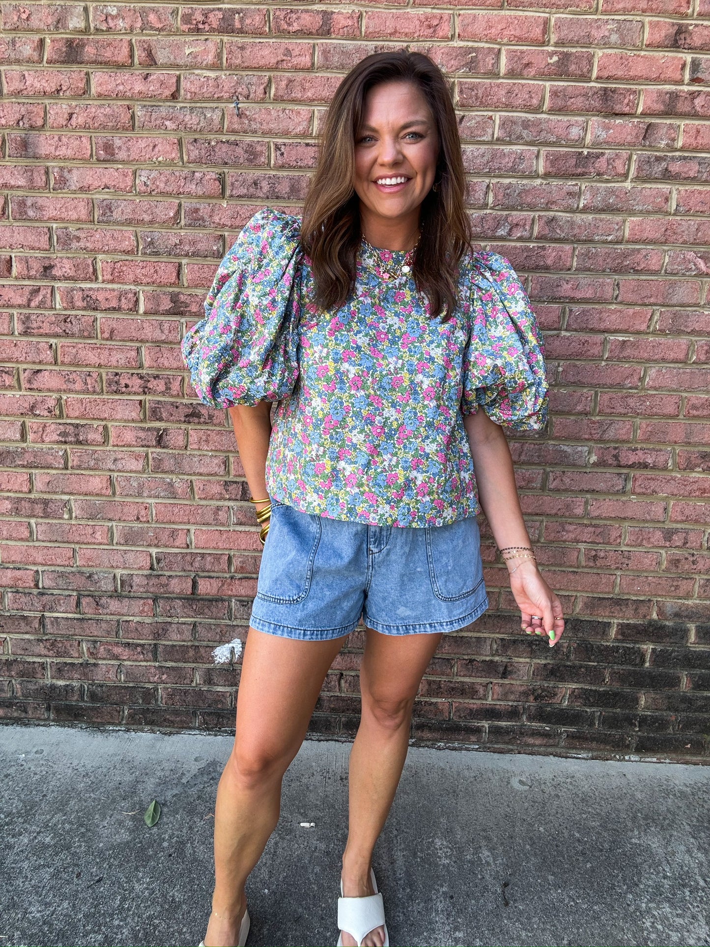 THEA BUBBLE SLEEVE TOP