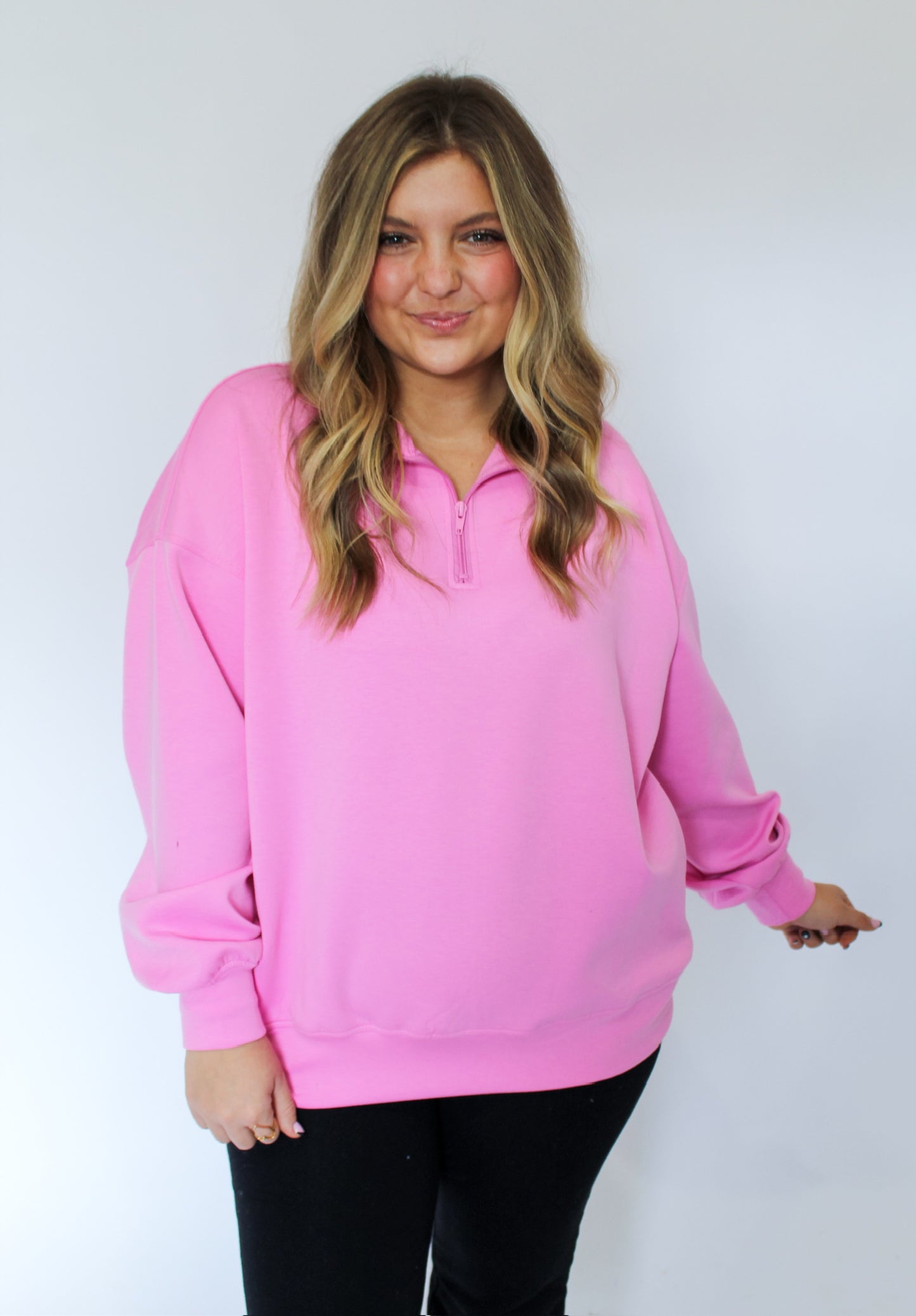 LOUNGE AROUND PULLOVER - CANDY PINK