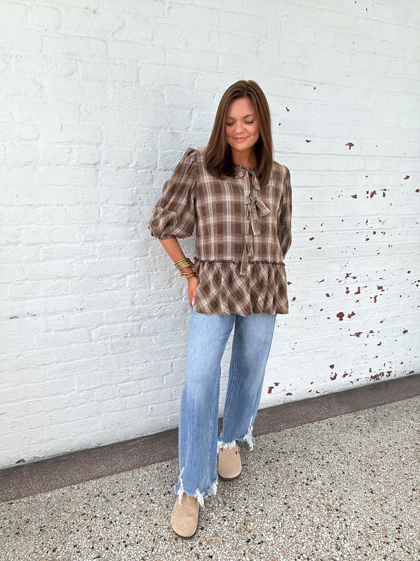 COQUETTE FLANNEL TOP