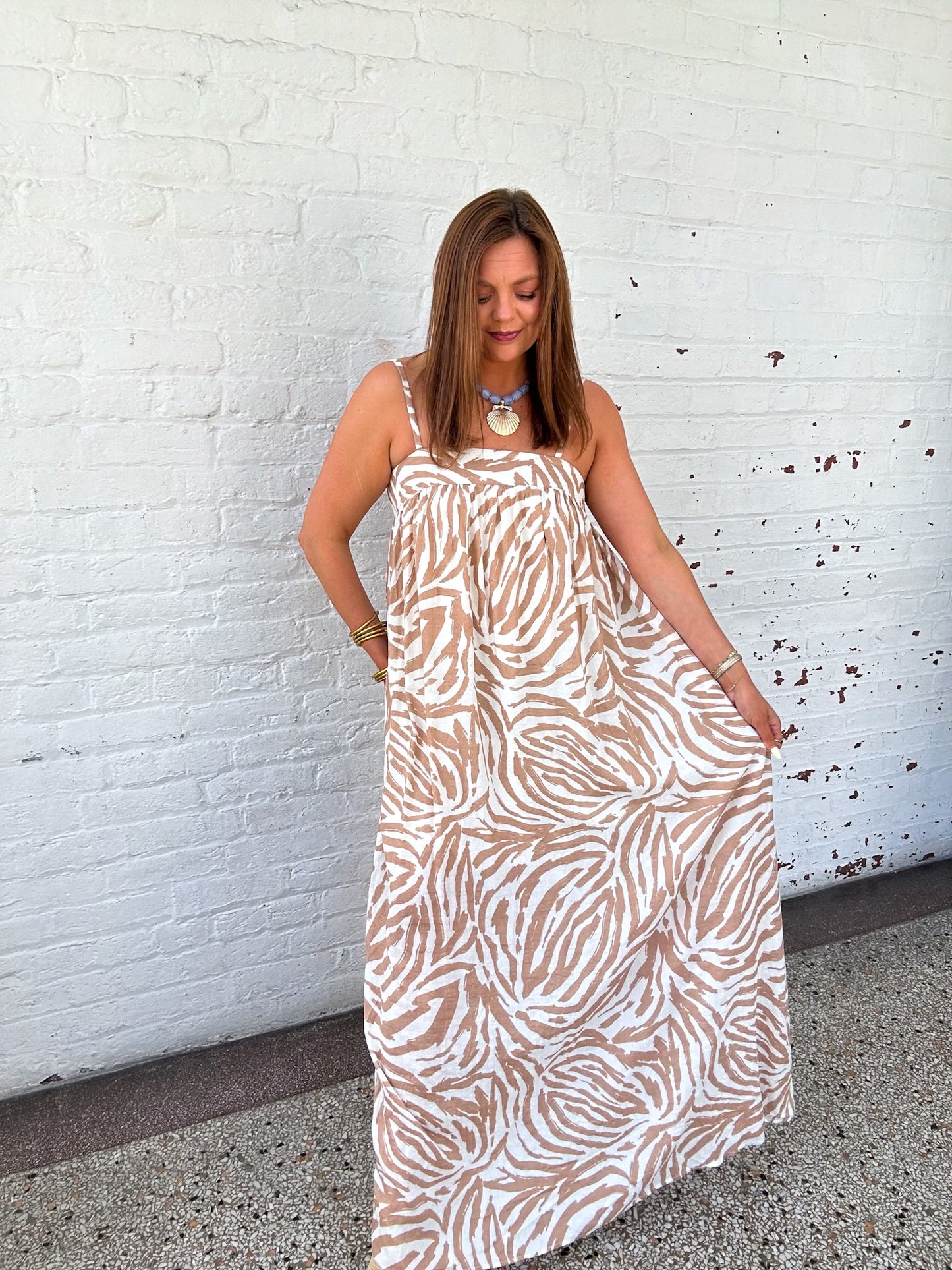 IN THE KEYS MAXI DRESS - TAN