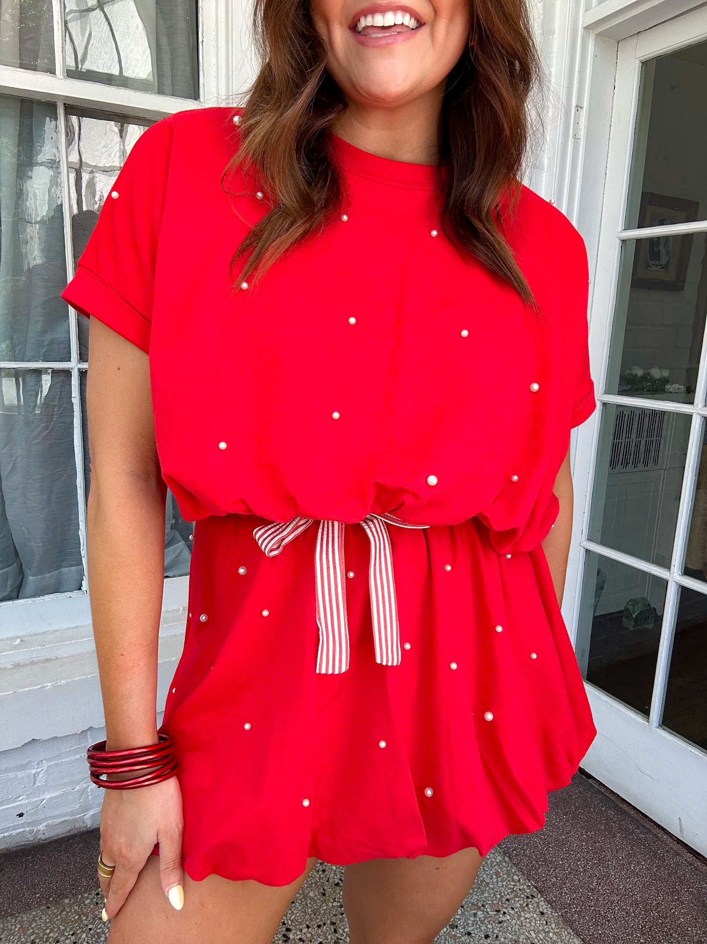 RED HOT PEARL SKIRT