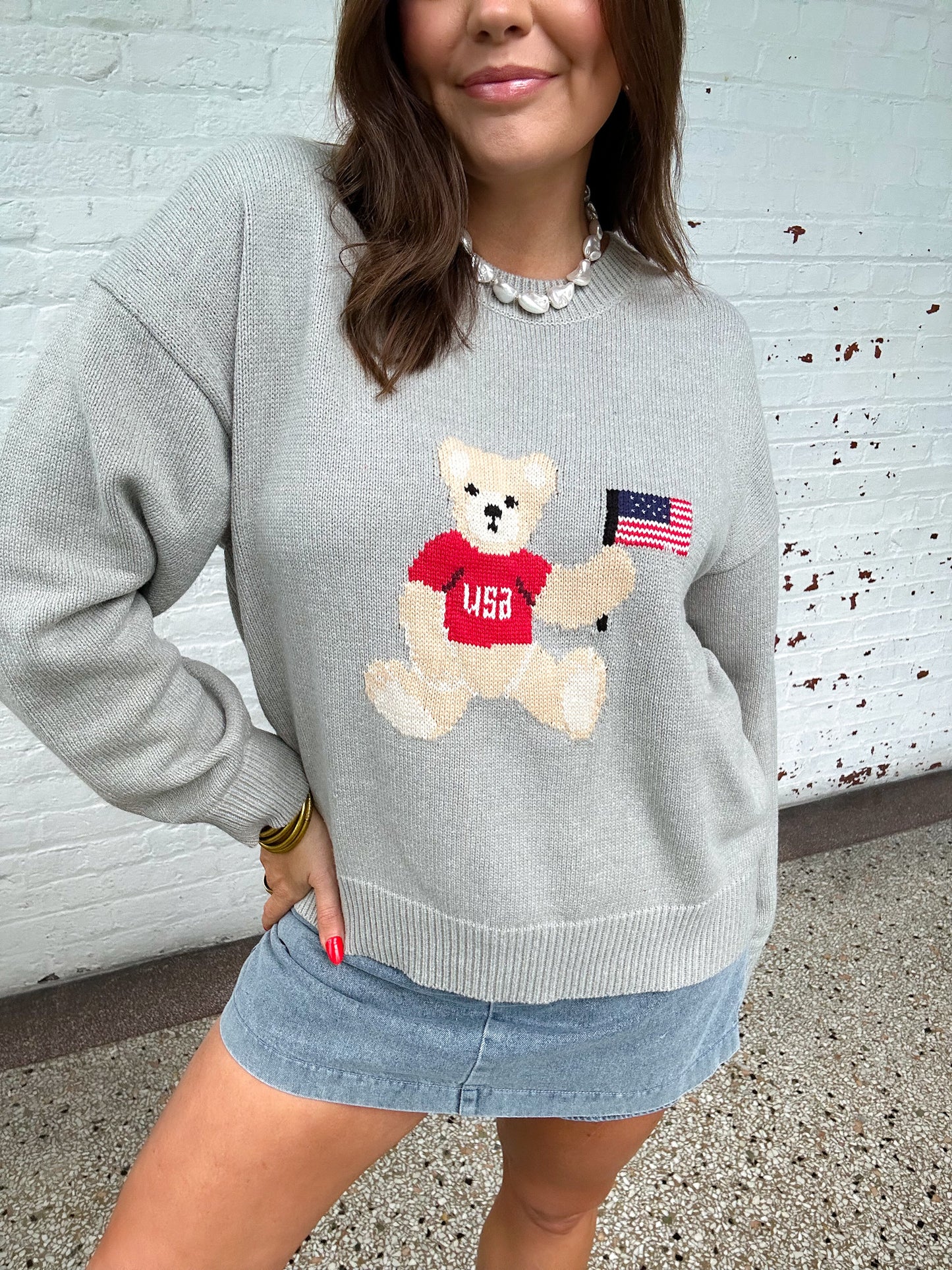 USA TEDDY BEAR SWEATER