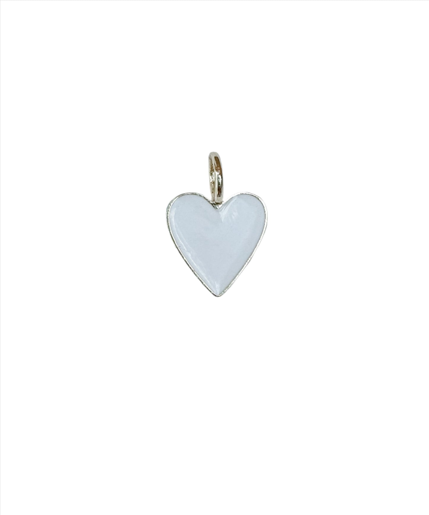 Enamel Heart Pendant Charm (Small)