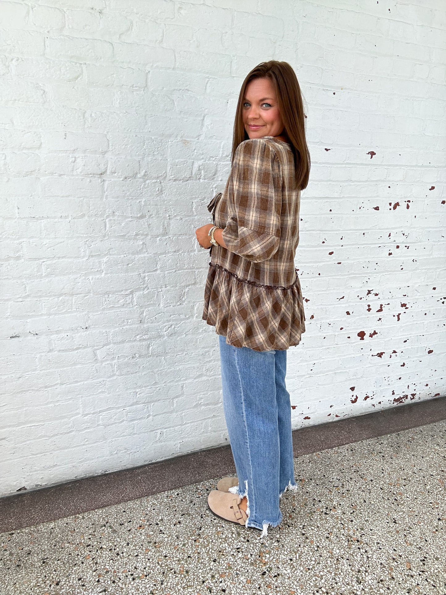 COQUETTE FLANNEL TOP