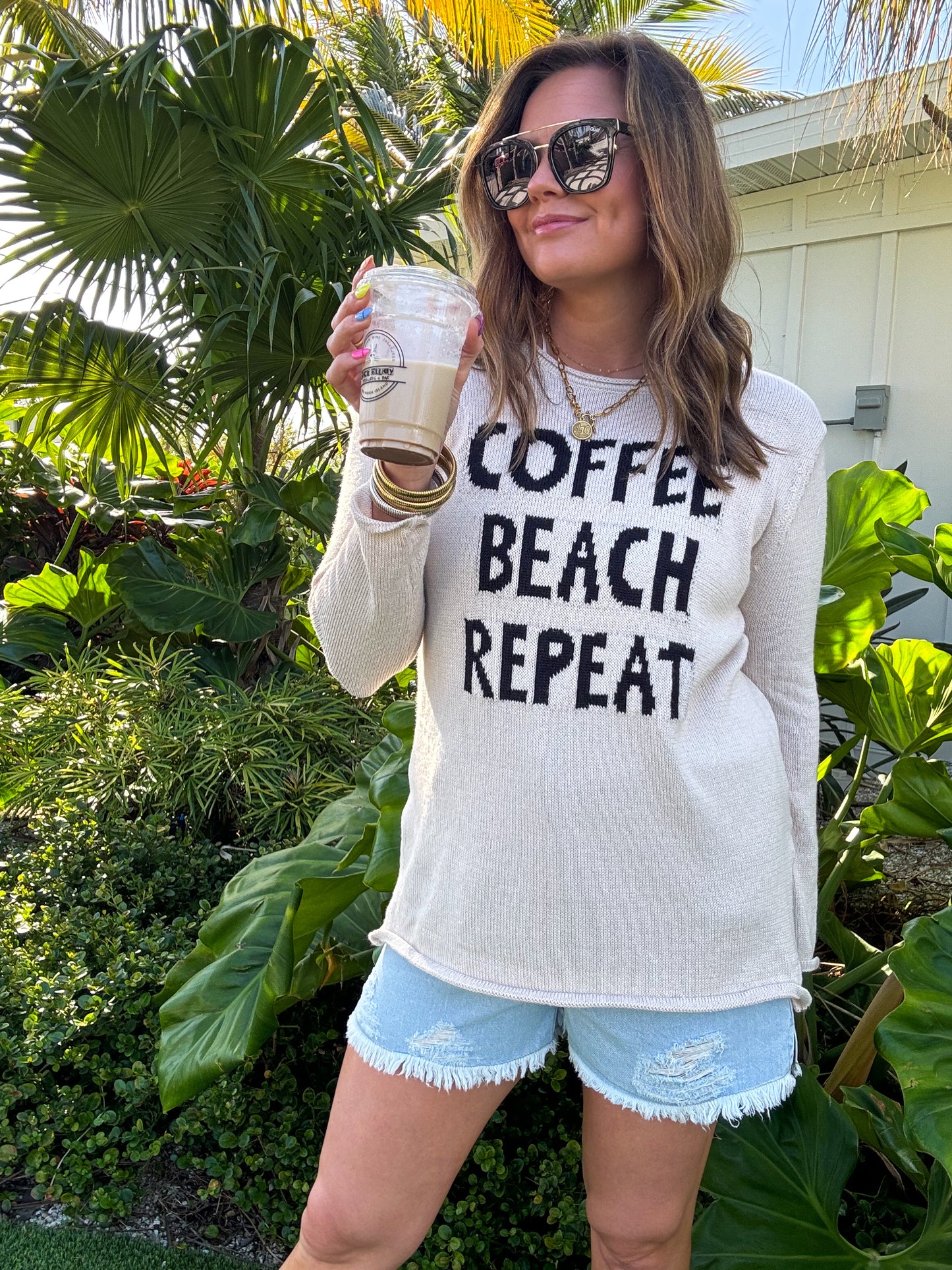 COFFEE BEACH REPEAT SWEATER