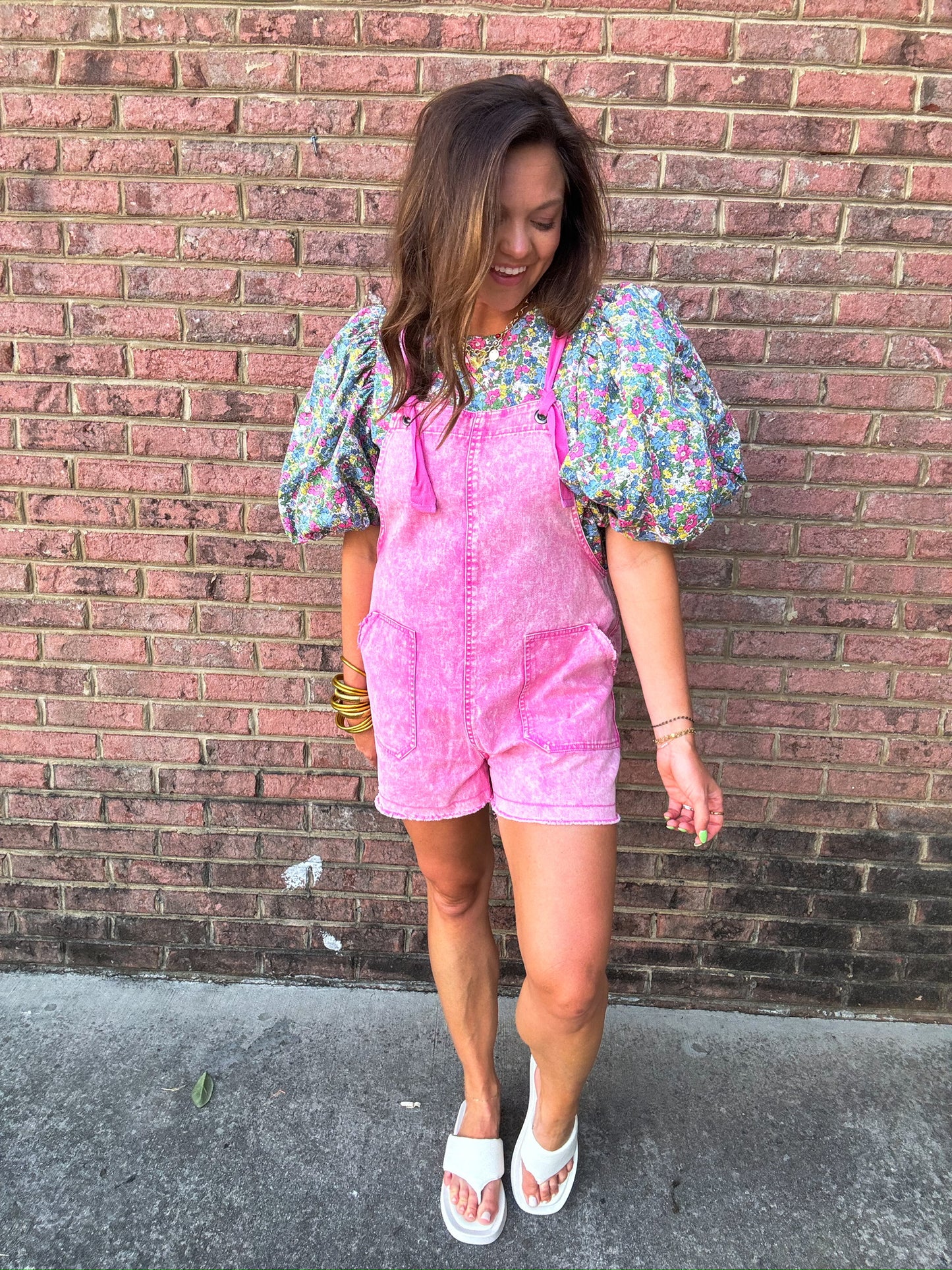 JOJO PINK OVERALLS ROMPER
