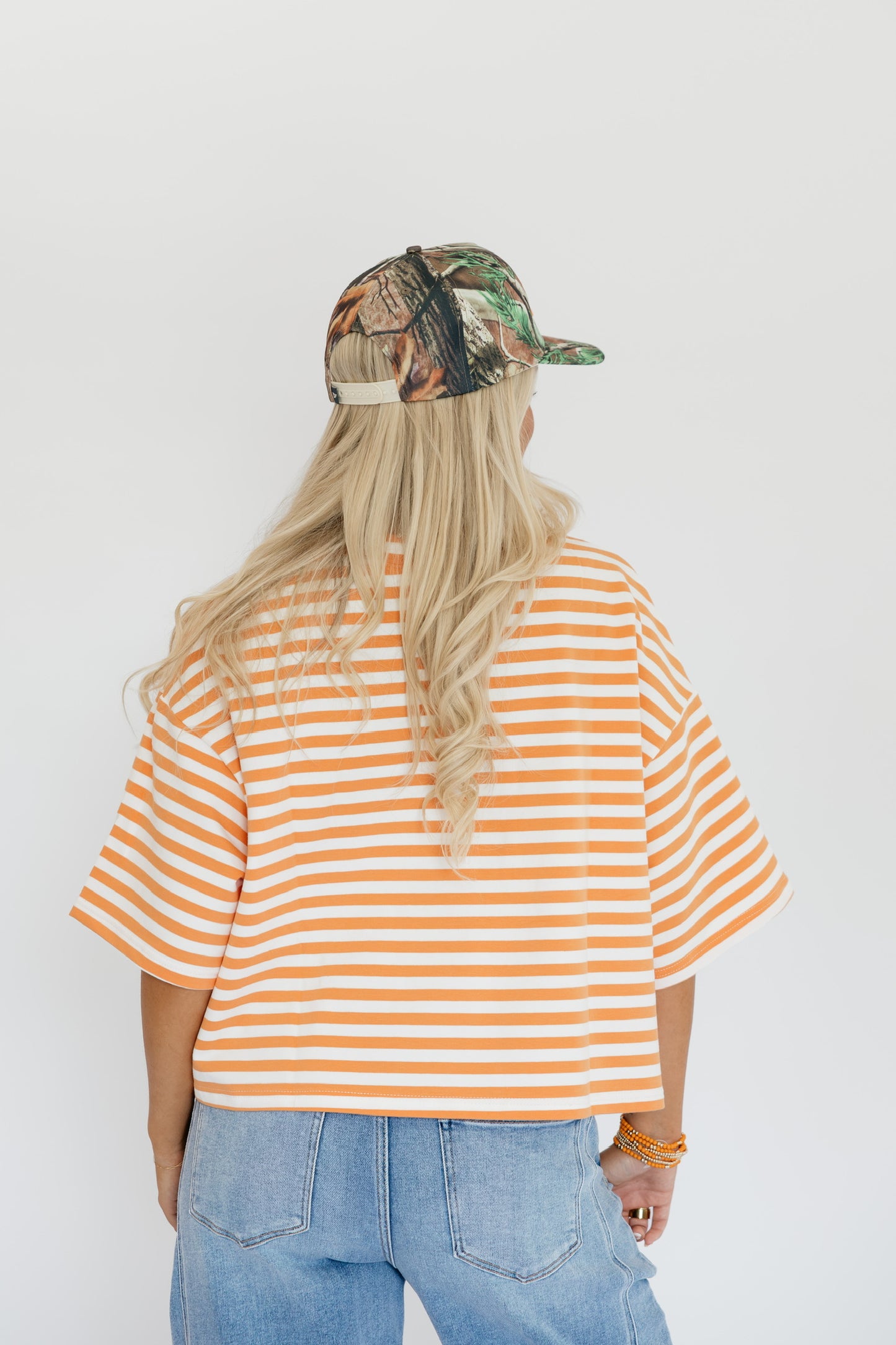 OVERSIZED STRIPE GAMEDAY TOP - SHORT SLEEVE
