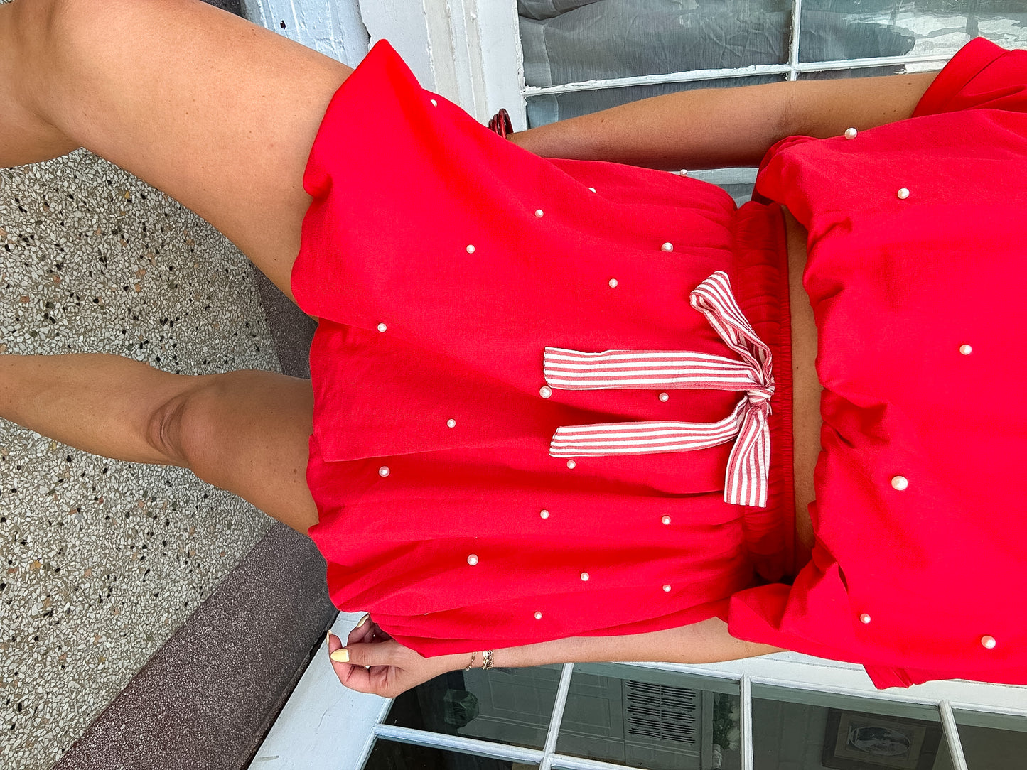 RED HOT PEARL SKIRT