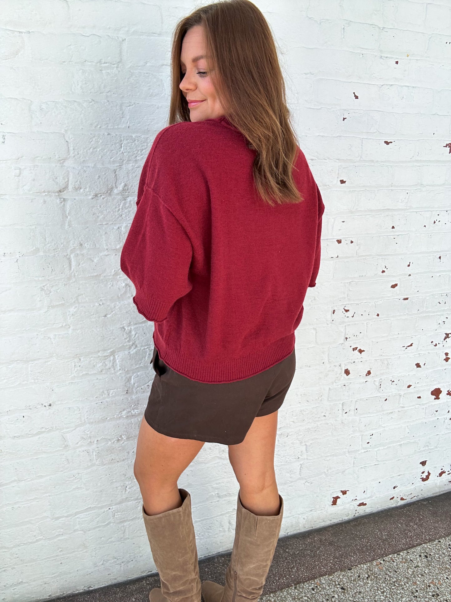 MERLOT SWEATER TOP