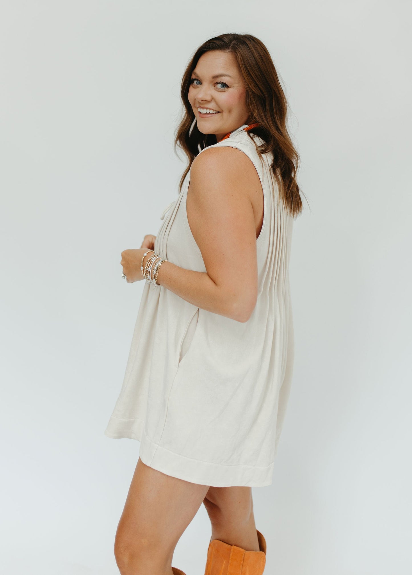 KICKOFF ROMPER - CREAM