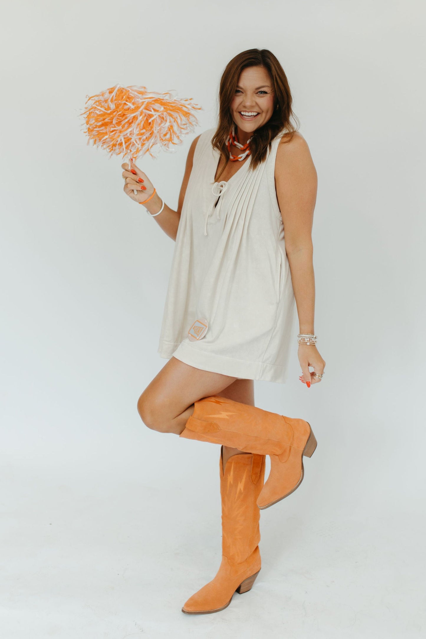 KICKOFF ROMPER - CREAM