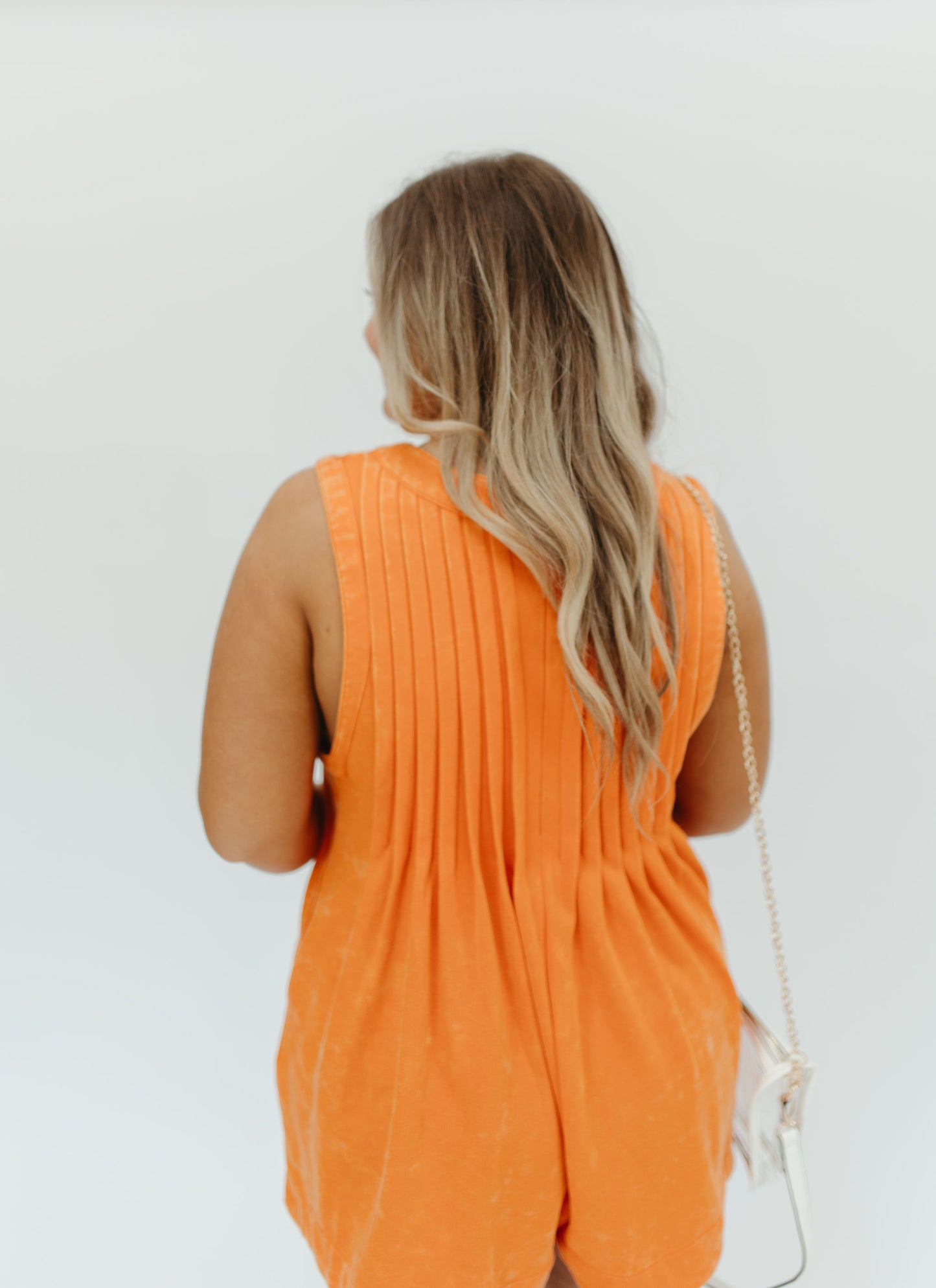 KICKOFF ROMPER - ORANGE