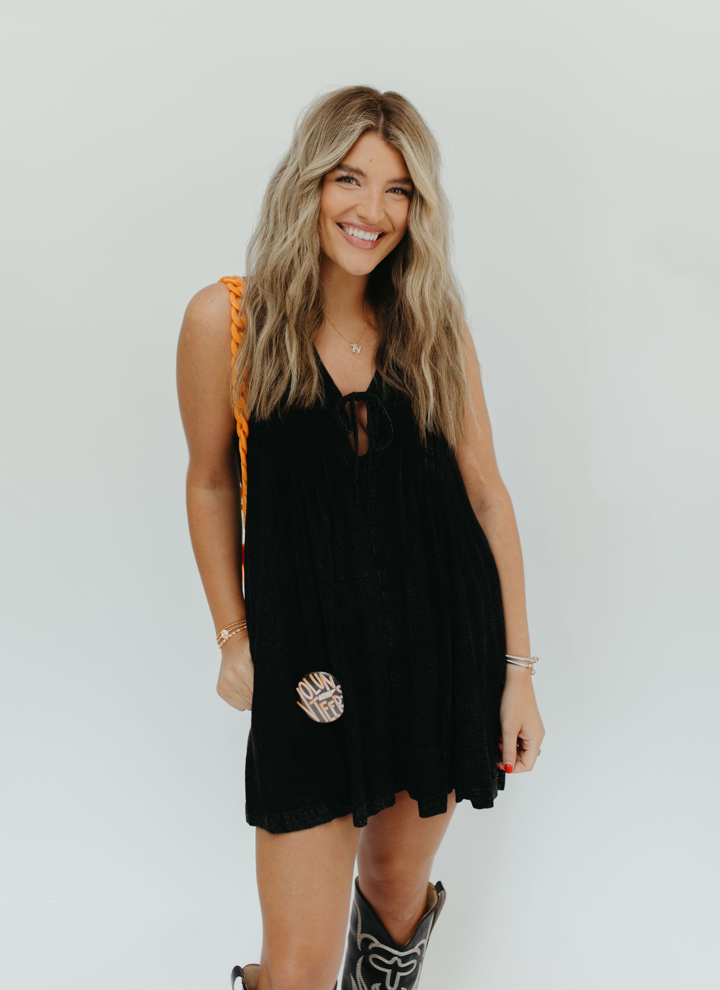 AFTER THE GAME ROMPER - BLACK