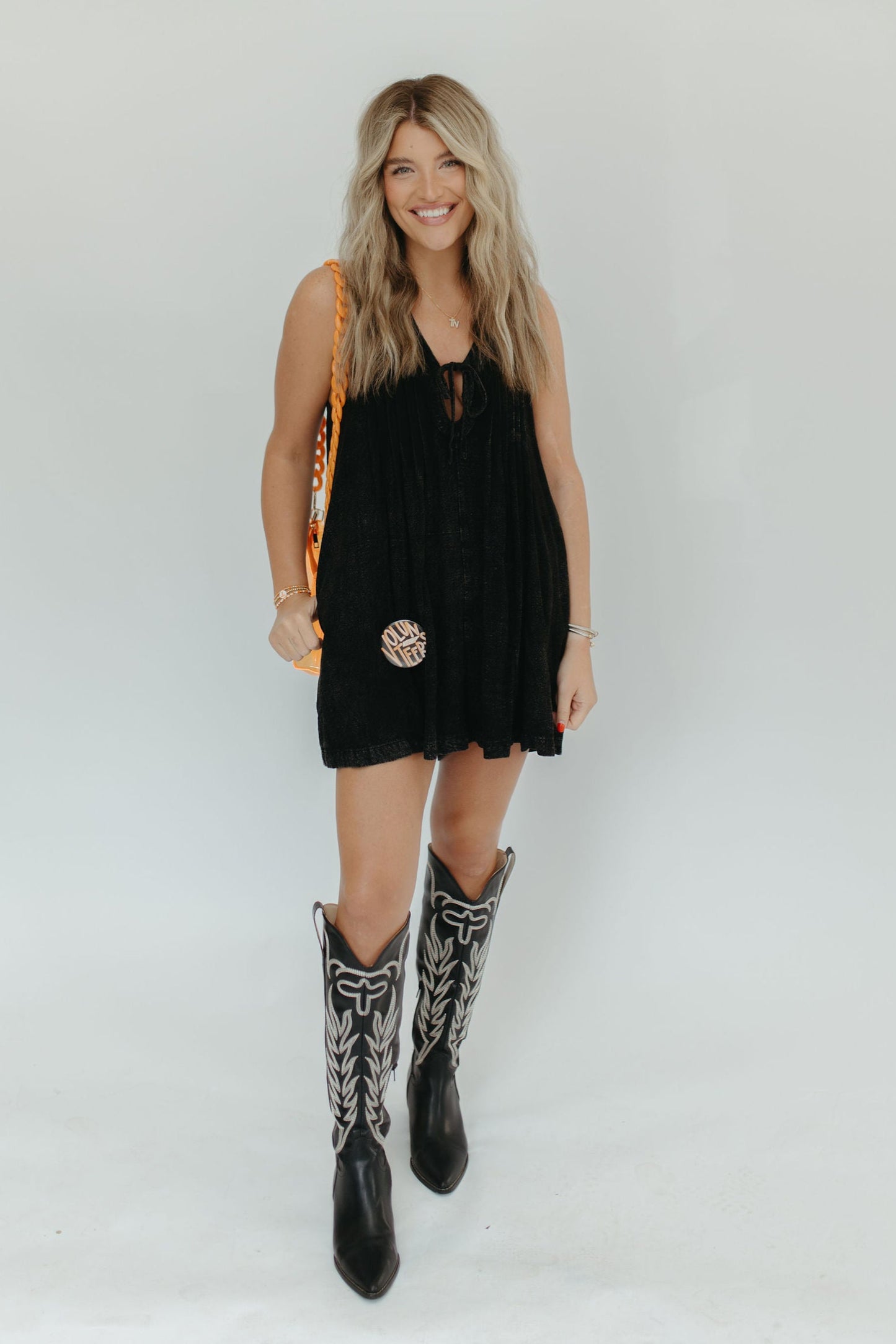 AFTER THE GAME ROMPER - BLACK