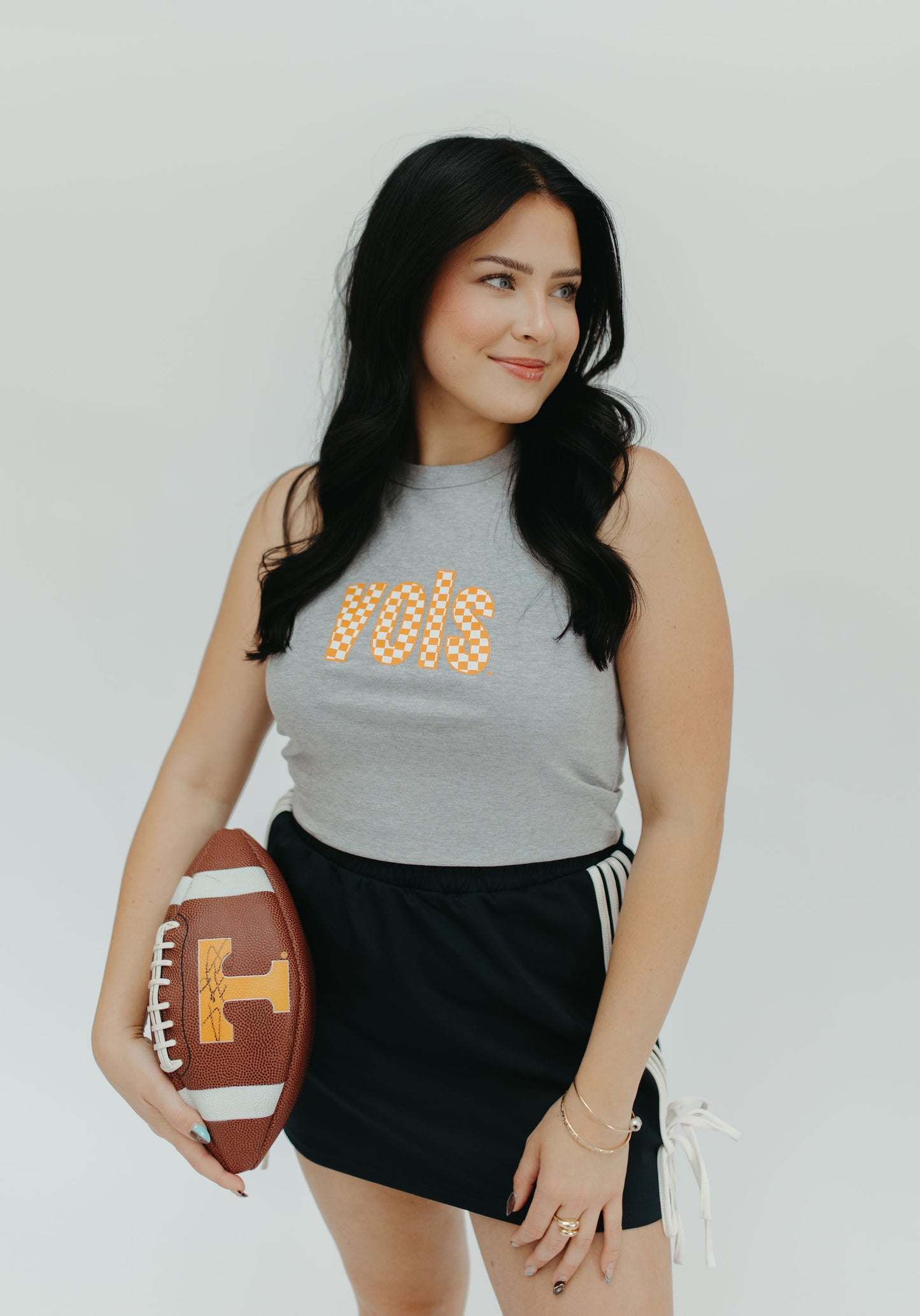 VOLS CHECKERBOARD RIBBED TANK