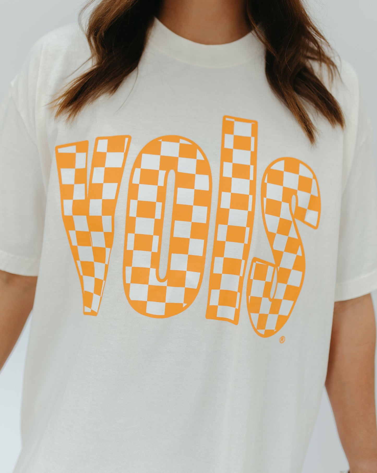 VOLS CHECKERBOARD OVERSIZED TEE