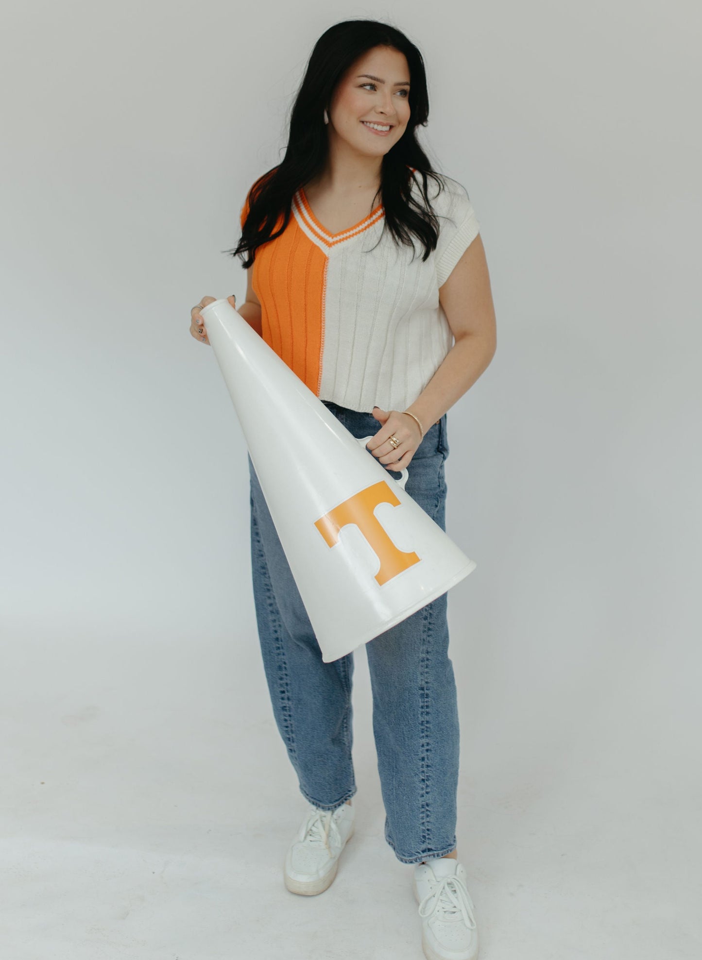GO TEAM CROPPED SWEATER TOP