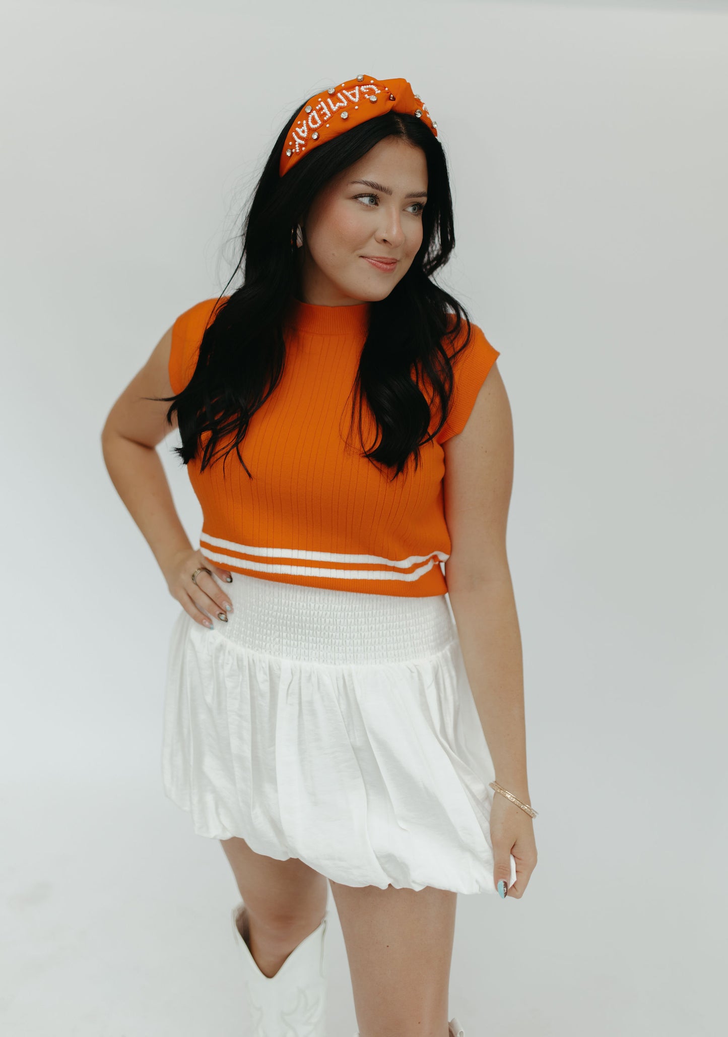 VARSITY CROPPED SWEATER