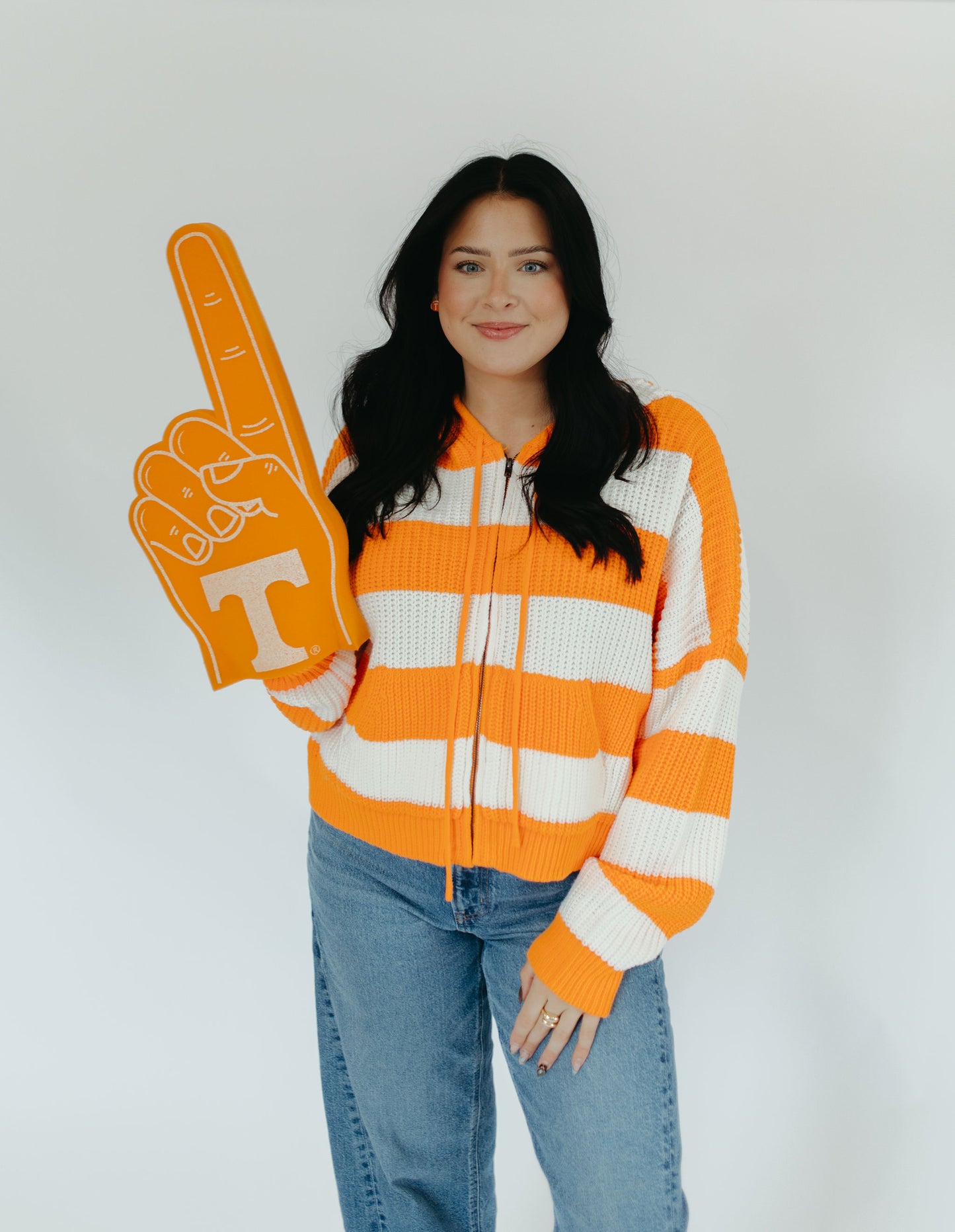 BIG ORANGE ZIP UP HOODIE