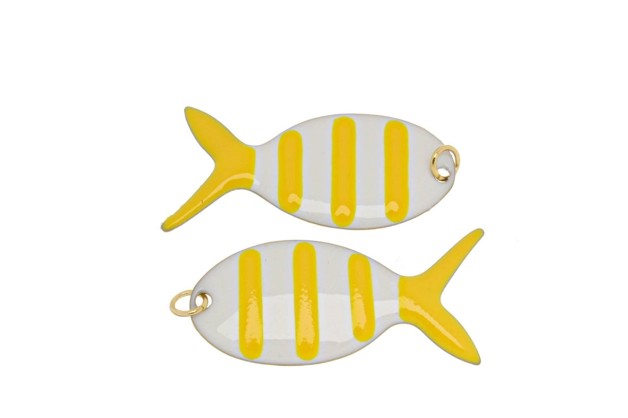 XL Tropical Fish Charm - Yellow