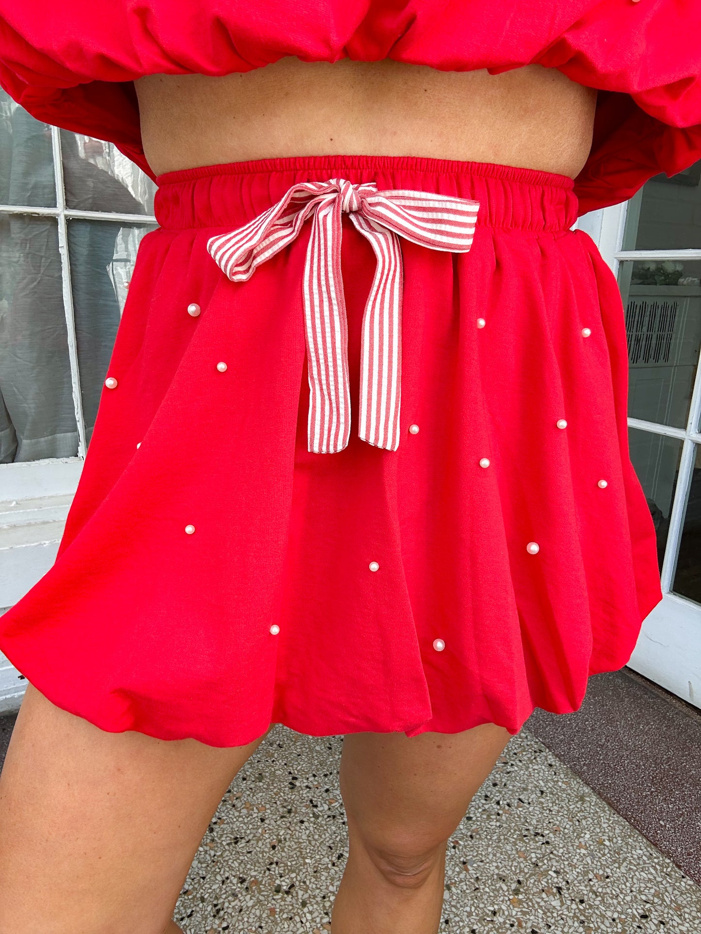 RED HOT PEARL SKIRT