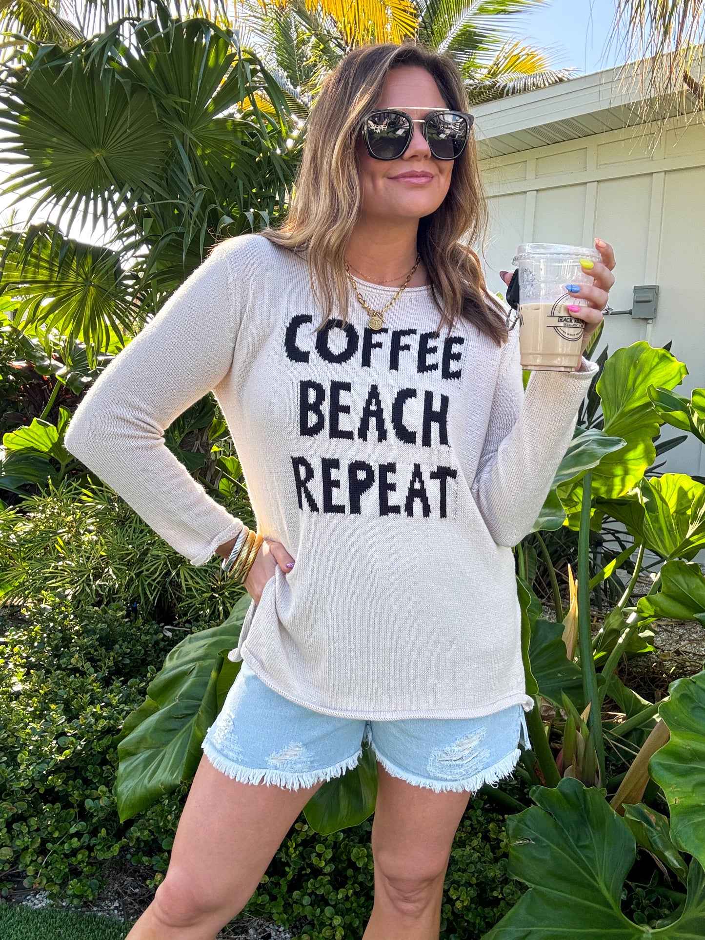 COFFEE BEACH REPEAT SWEATER