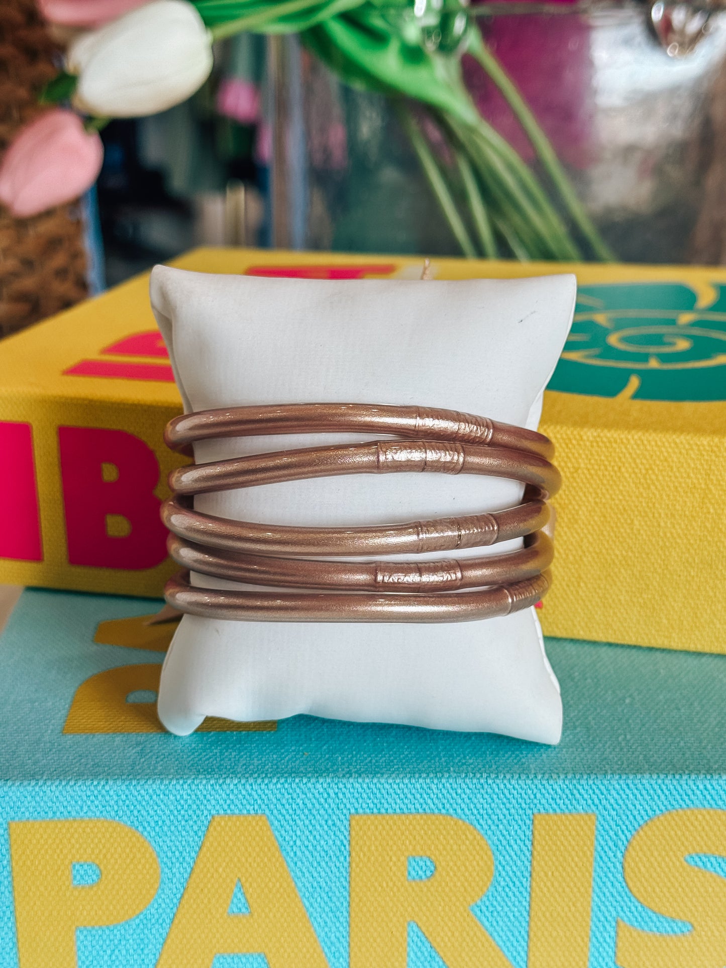 ROSE GOLD JELLY BANGLES