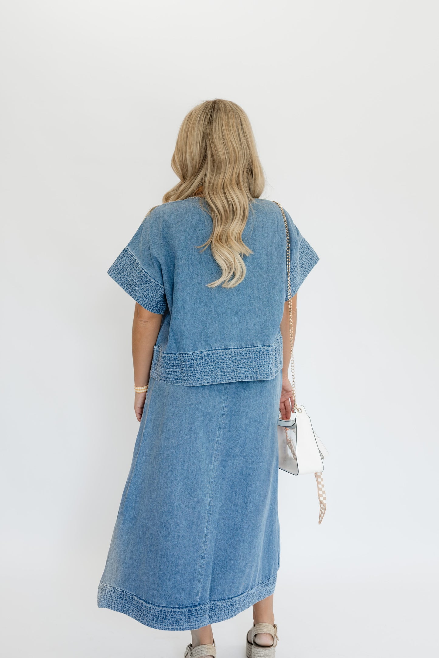 DIXIE DENIM MIDI SKIRT
