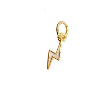 White Enamel Lightening Bolt