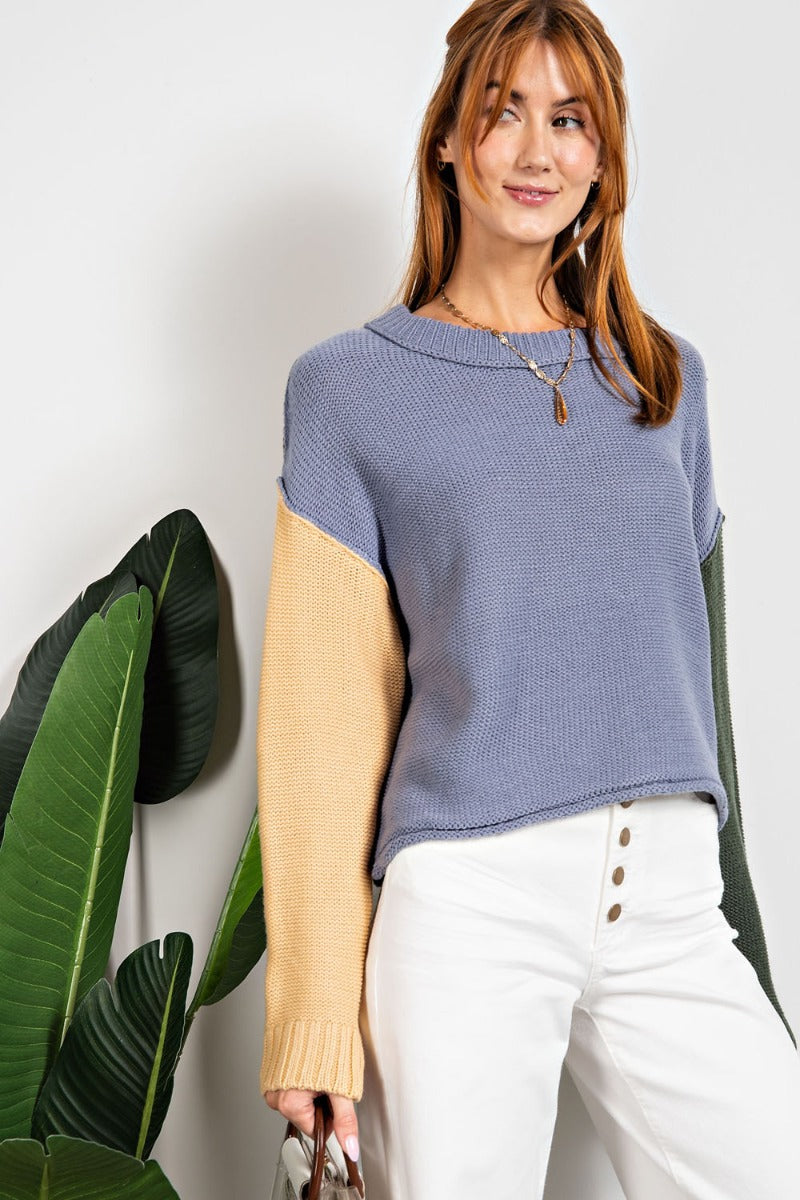 COLOR BLOCK SWEATER