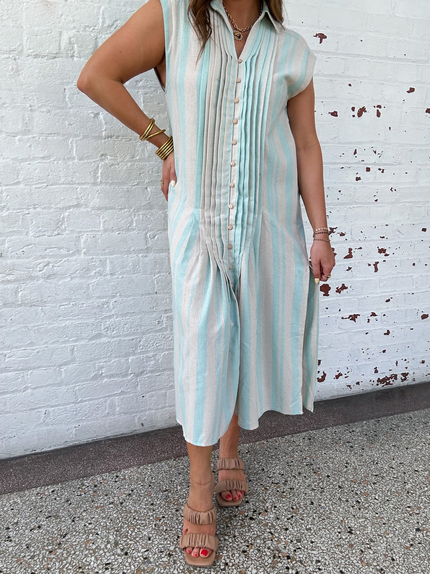 BY THE SEA LINEN DRESS