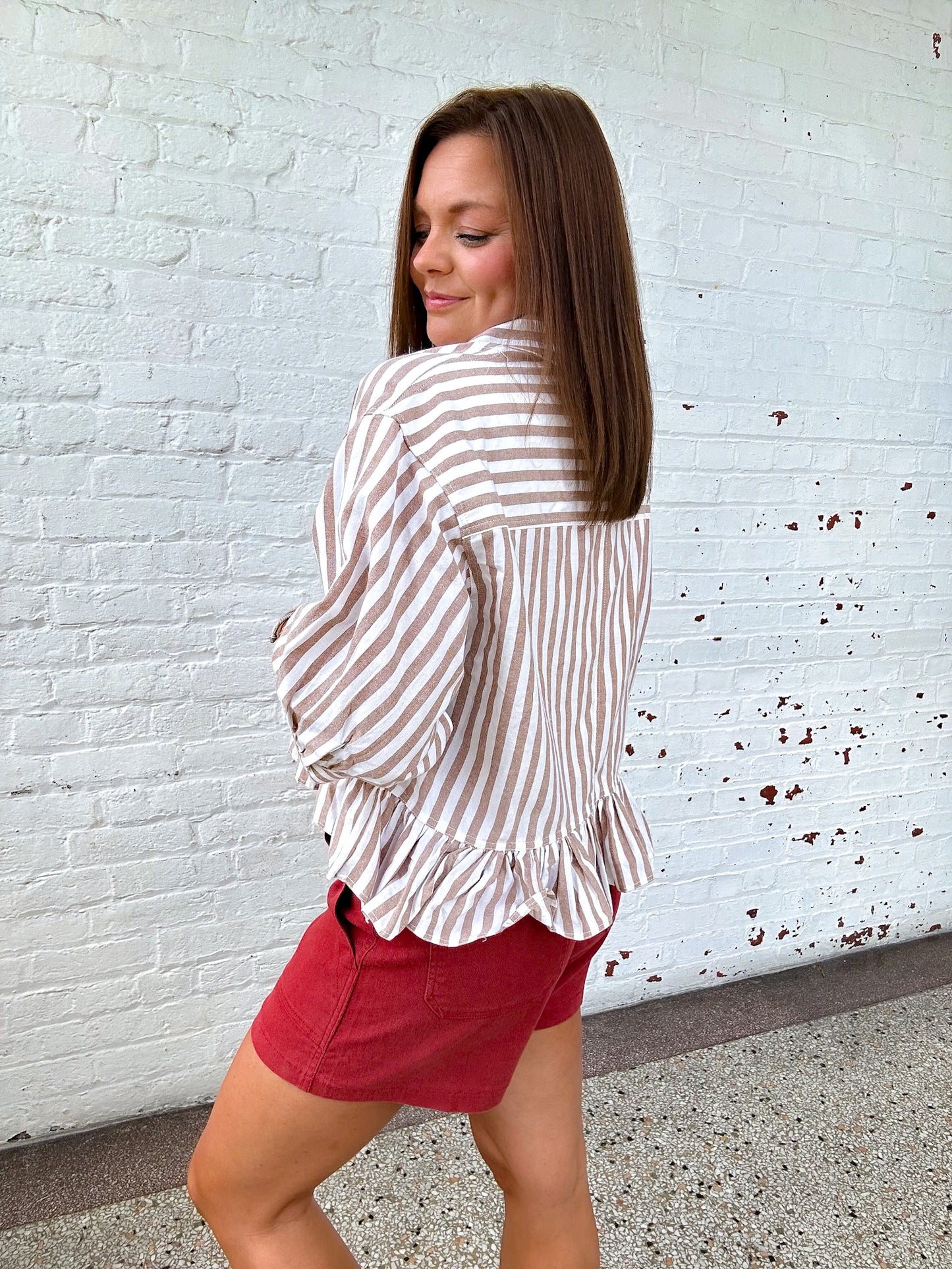TAKE A STROLL STRIPED TOP