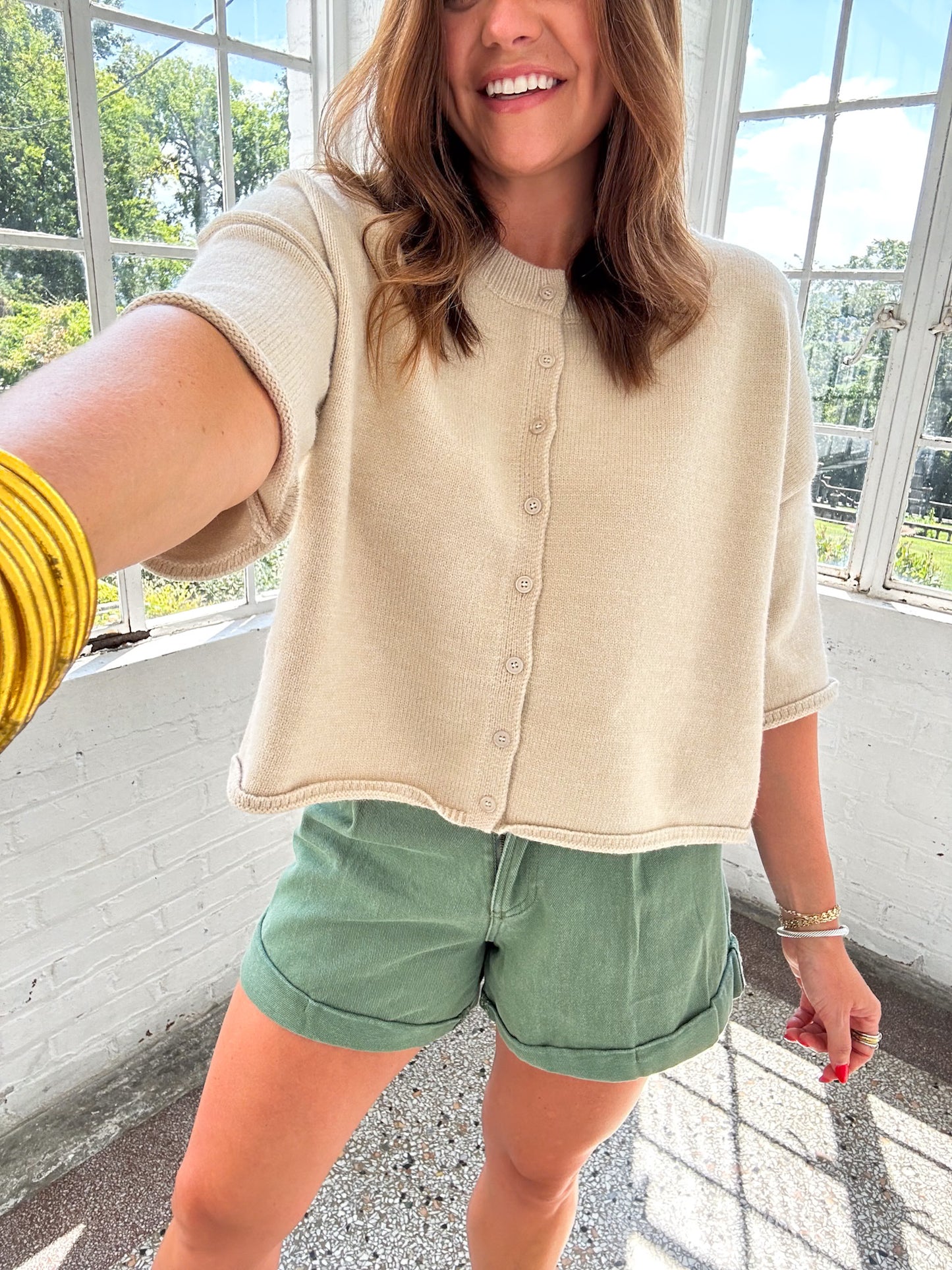 COZY BEIGE CARDIGAN TOP