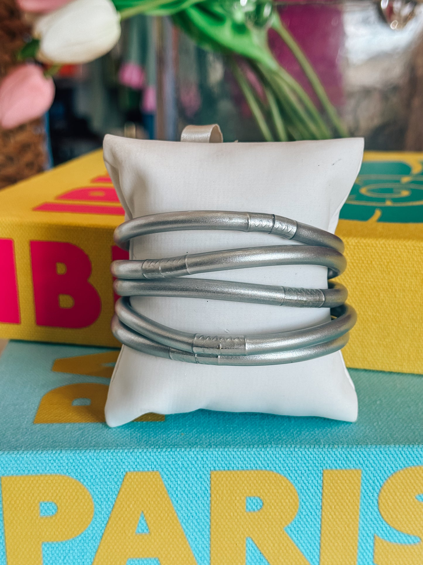 SILVER JELLY BANGLES