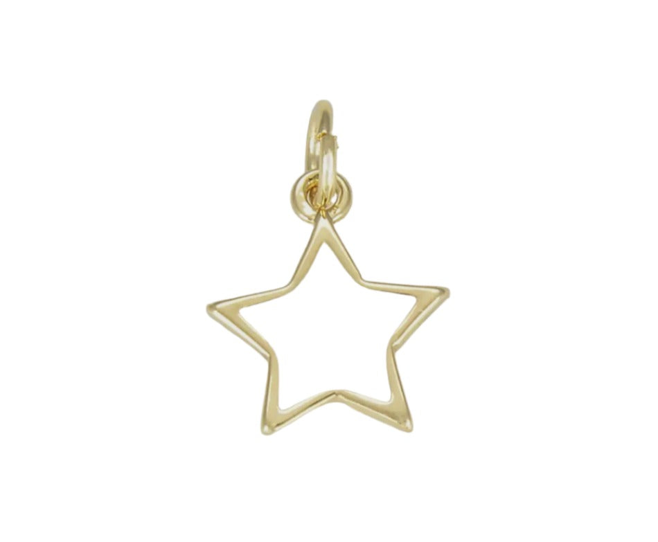 White Enamel Star Charm (Small)