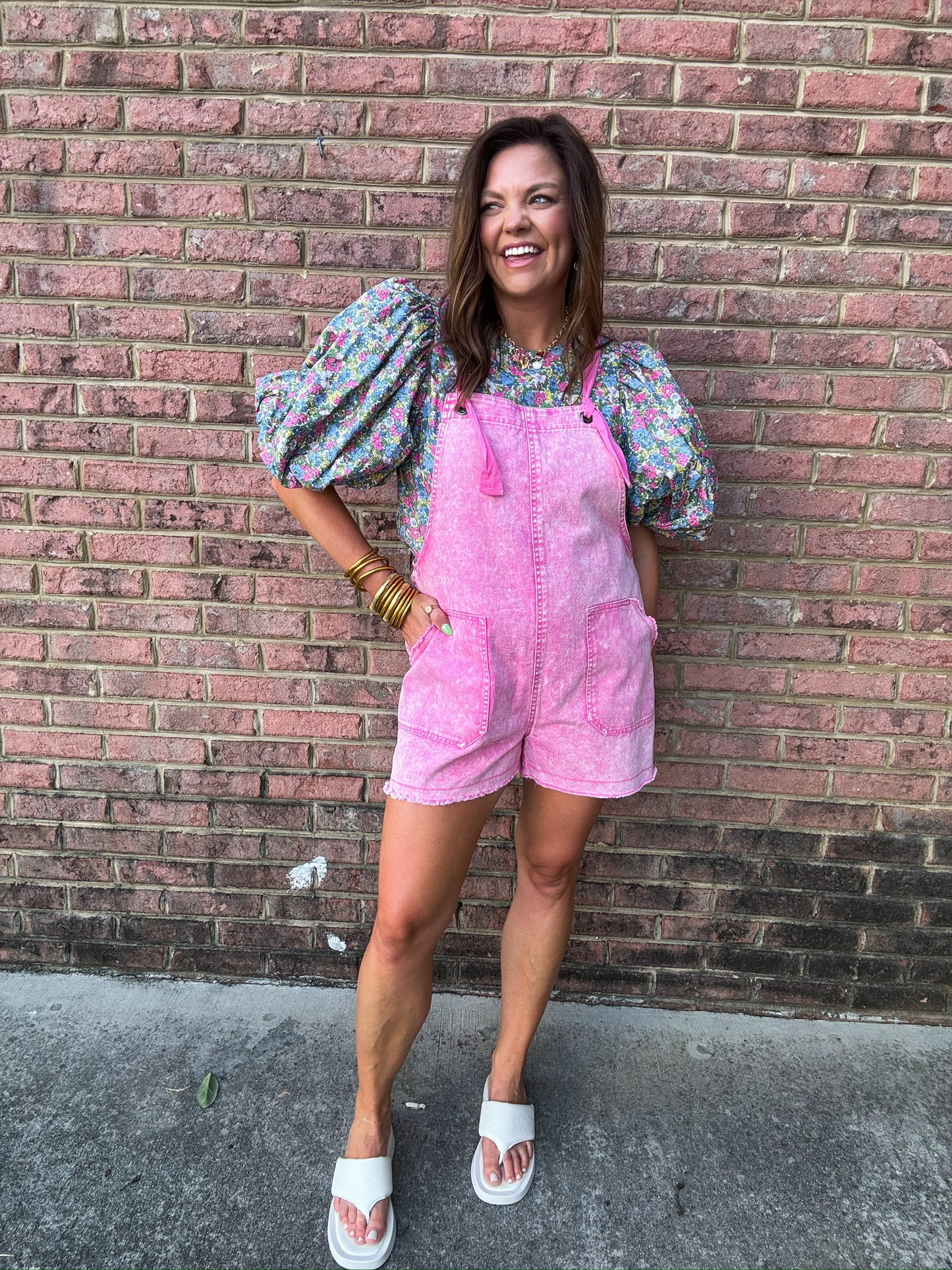 JOJO PINK OVERALLS ROMPER