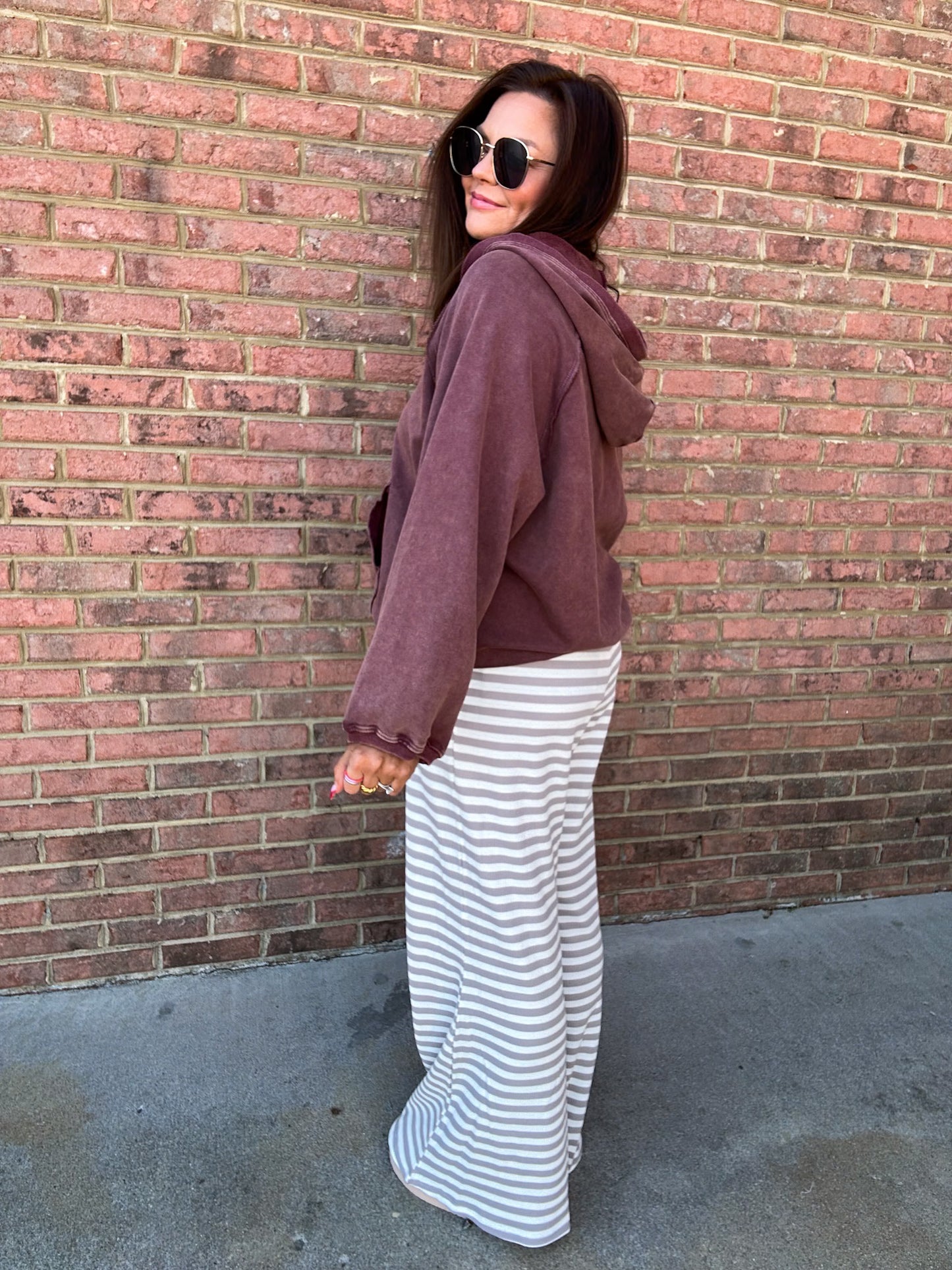 PLUM WASHED HOODIE