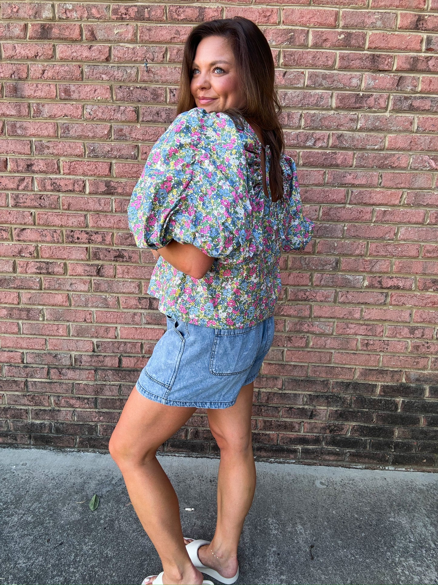 THEA BUBBLE SLEEVE TOP
