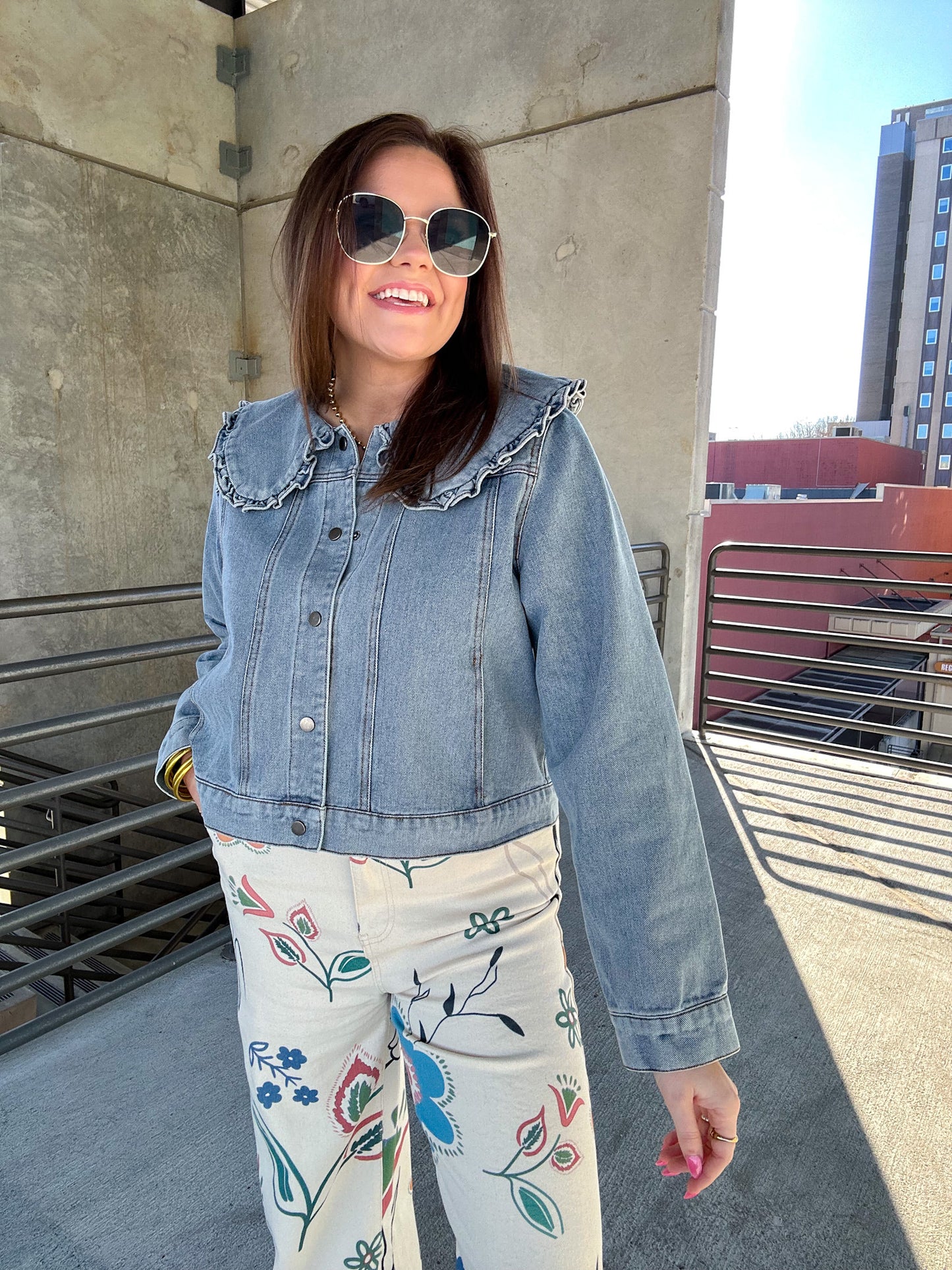 DENIM PETER PAN TOP