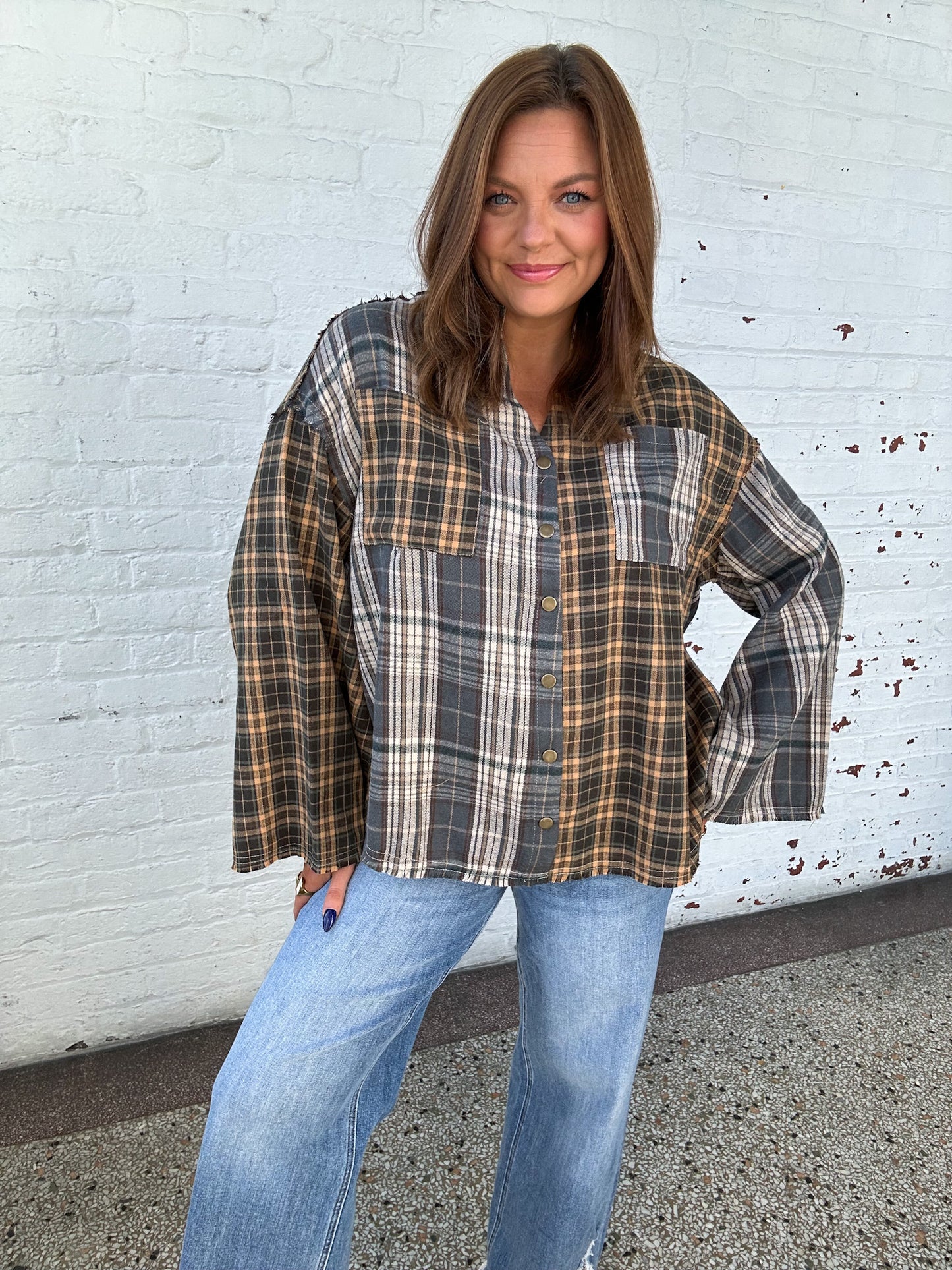 MAD ABOUT PLAID TOP