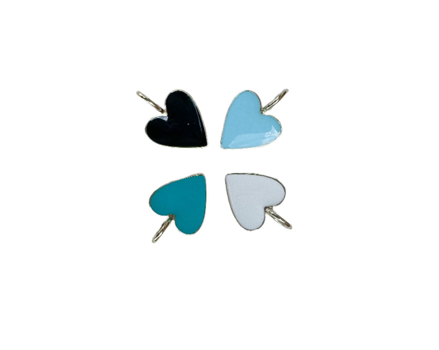 Enamel Heart Pendant Charm (Small)