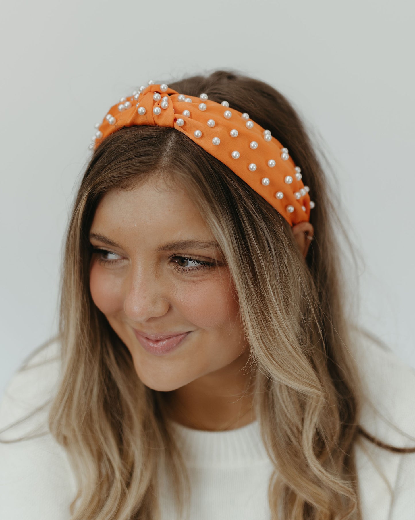 ORANGE & PEARL HEADBAND